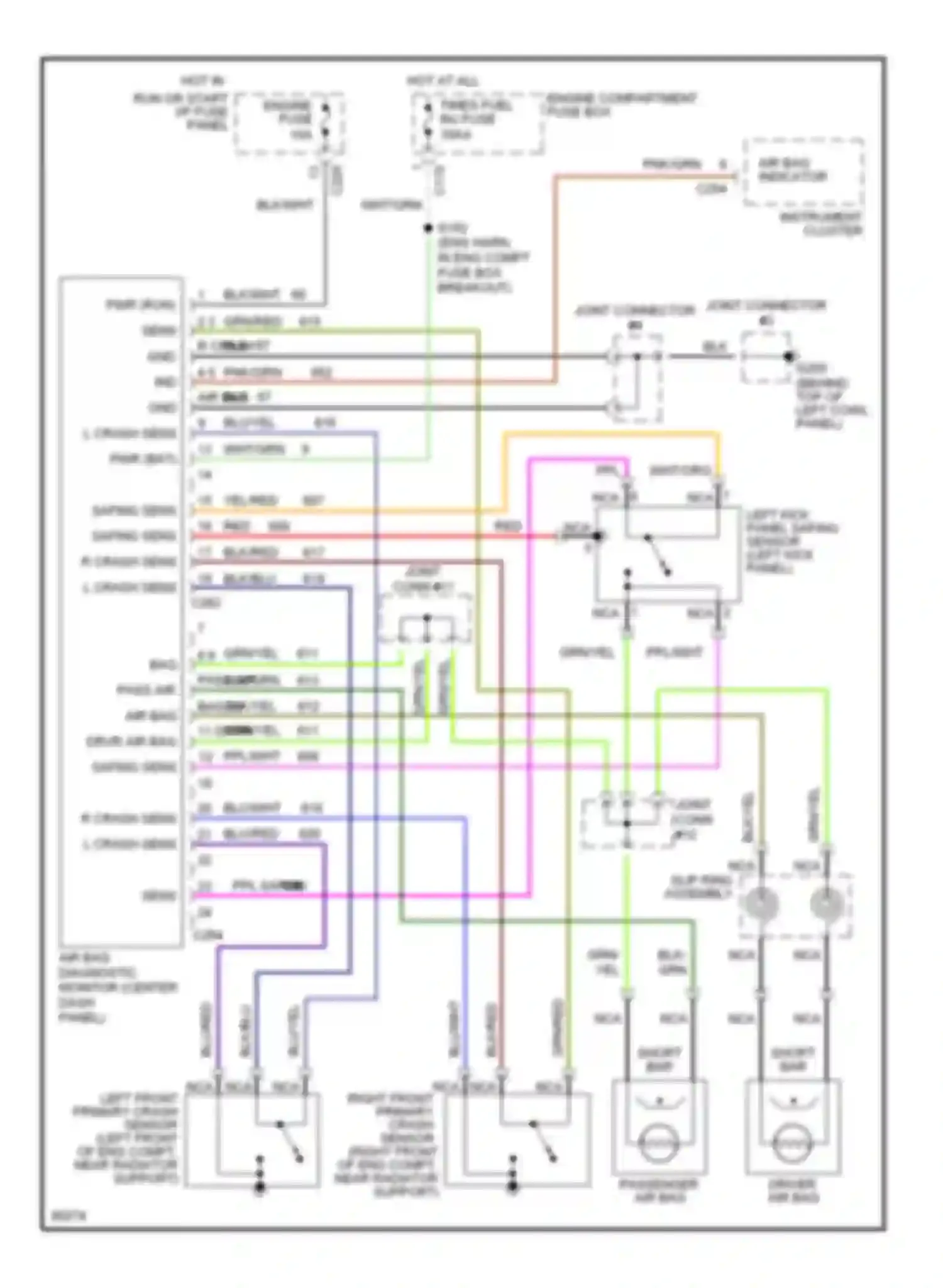 Tracer Mercury I (1991-1999): Supplemental restraint circuit