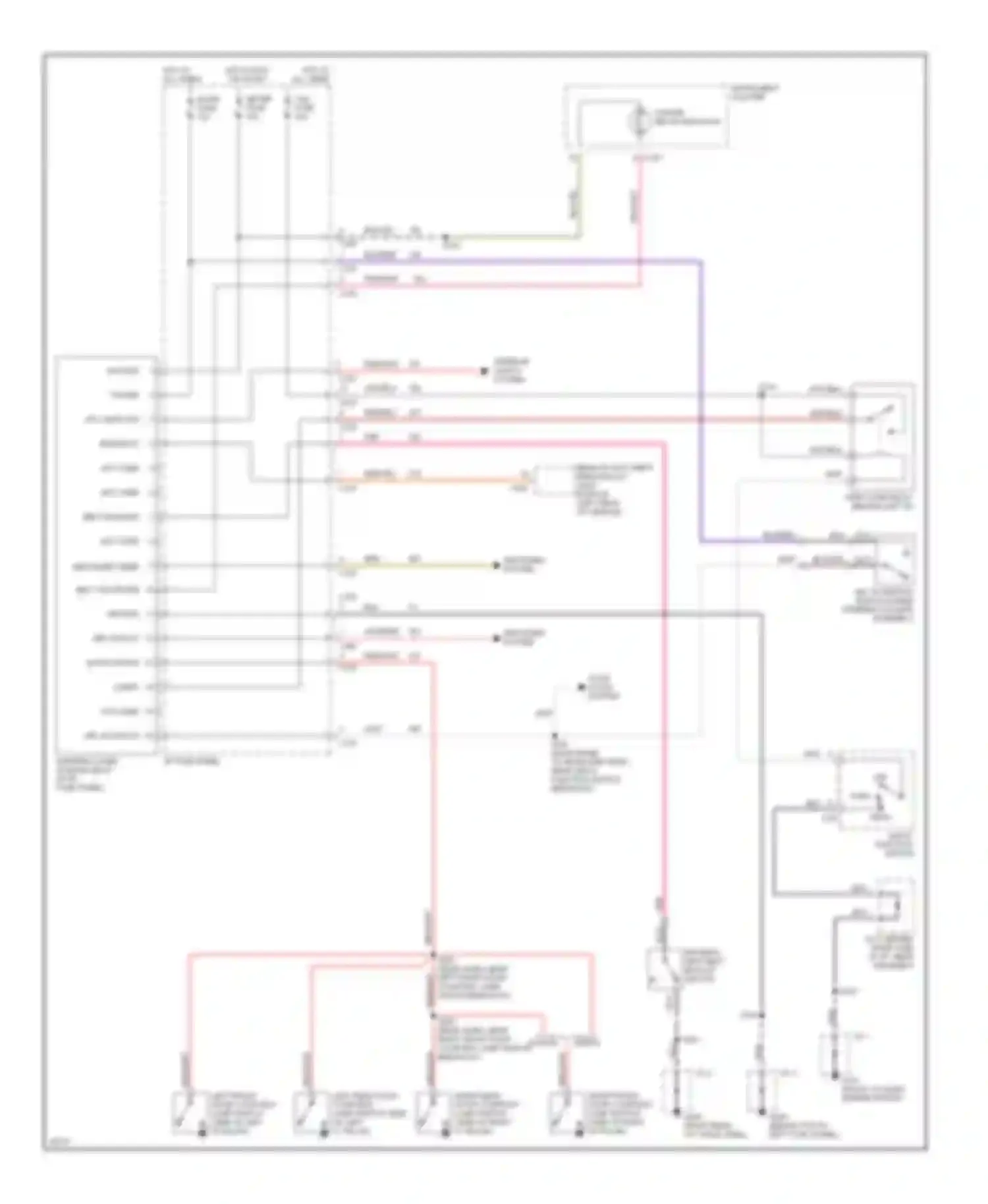 Wiring diagram blk/pnk for Mercury Tracer I (1991-1999) (4 of 6)