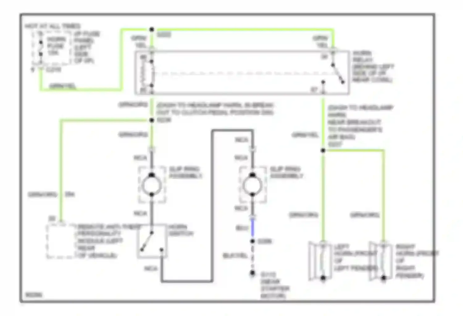 Wiring diagram hot at all times for Mercury Tracer I (1991-1999) (15 of 24)