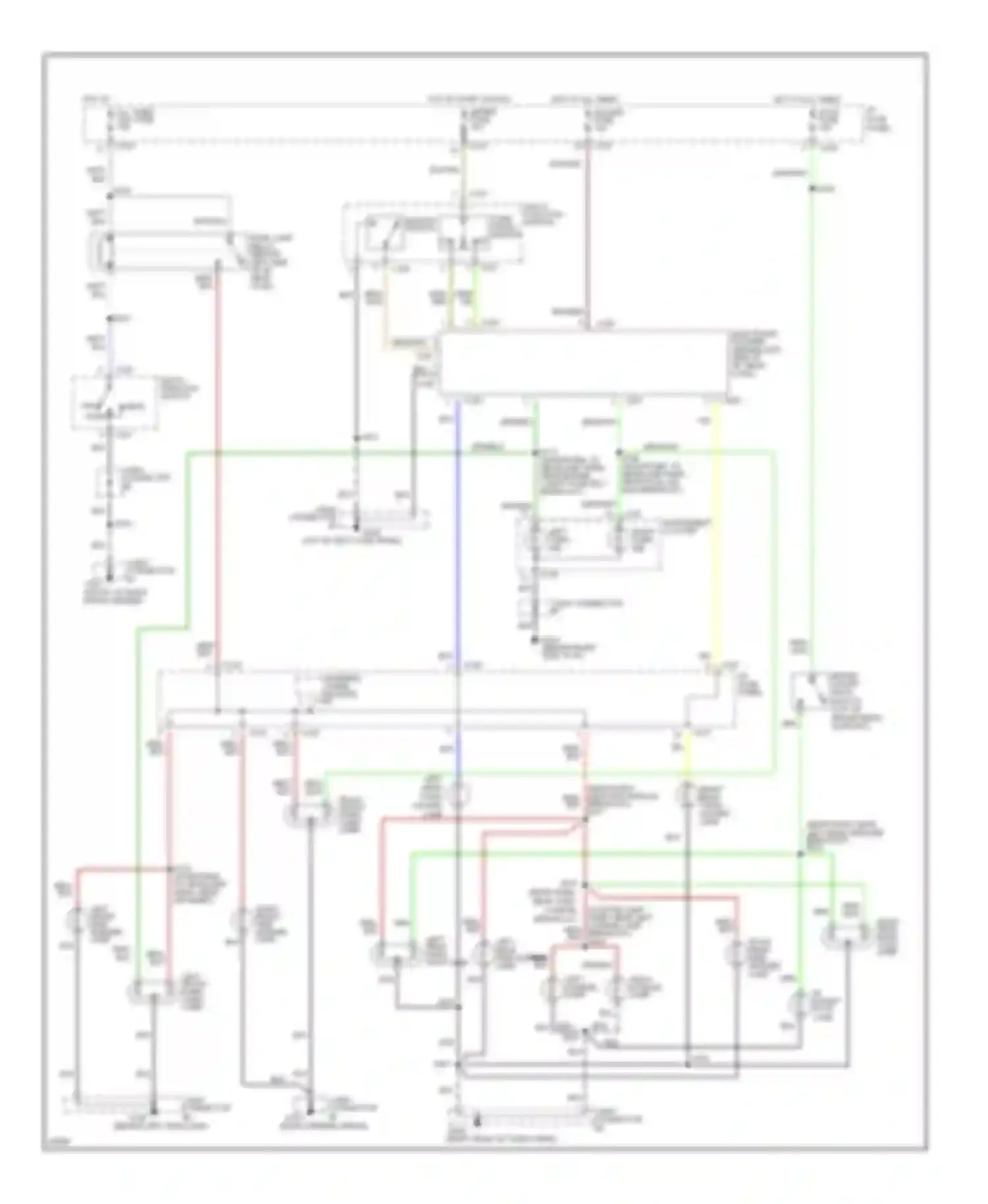 Wiring diagram left front side marker lamp for Mercury Tracer I (1991-1999) (2 of 3)
