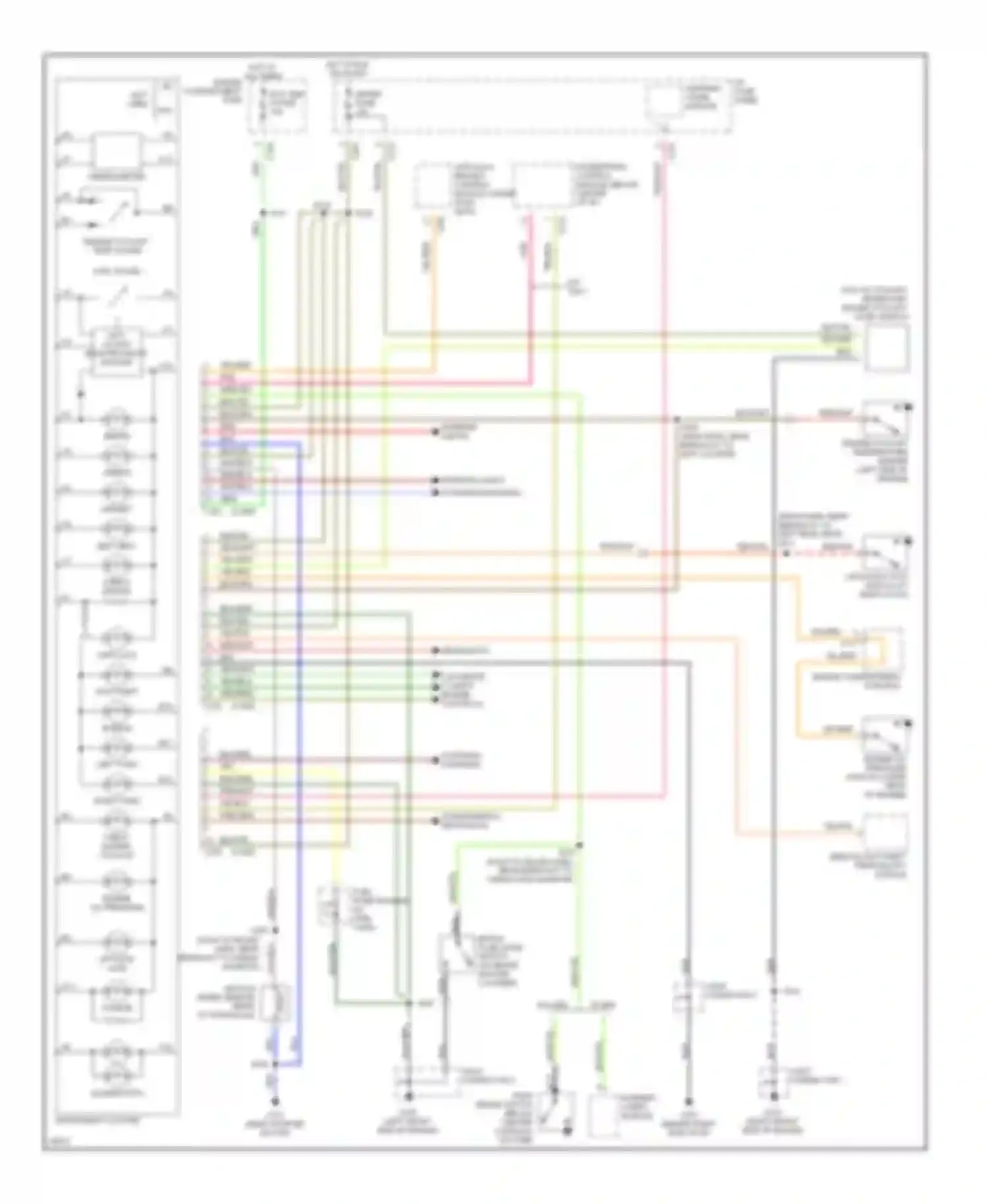 Wiring diagram left turn for Mercury Tracer I (1991-1999) (2 of 2)