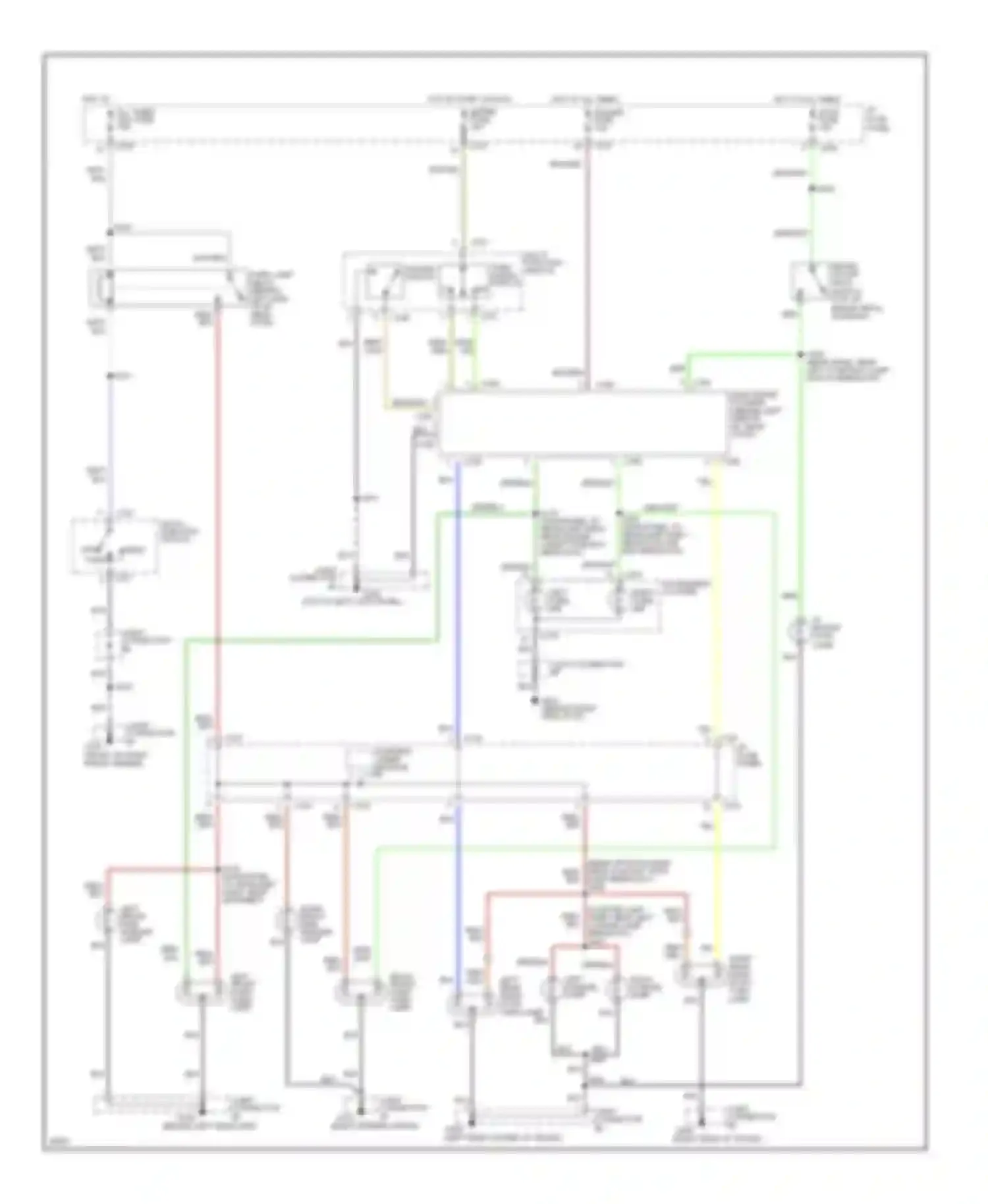 Wiring diagram multi- function switch turn signal switch for Mercury Tracer I (1991-1999) (1 of 2)