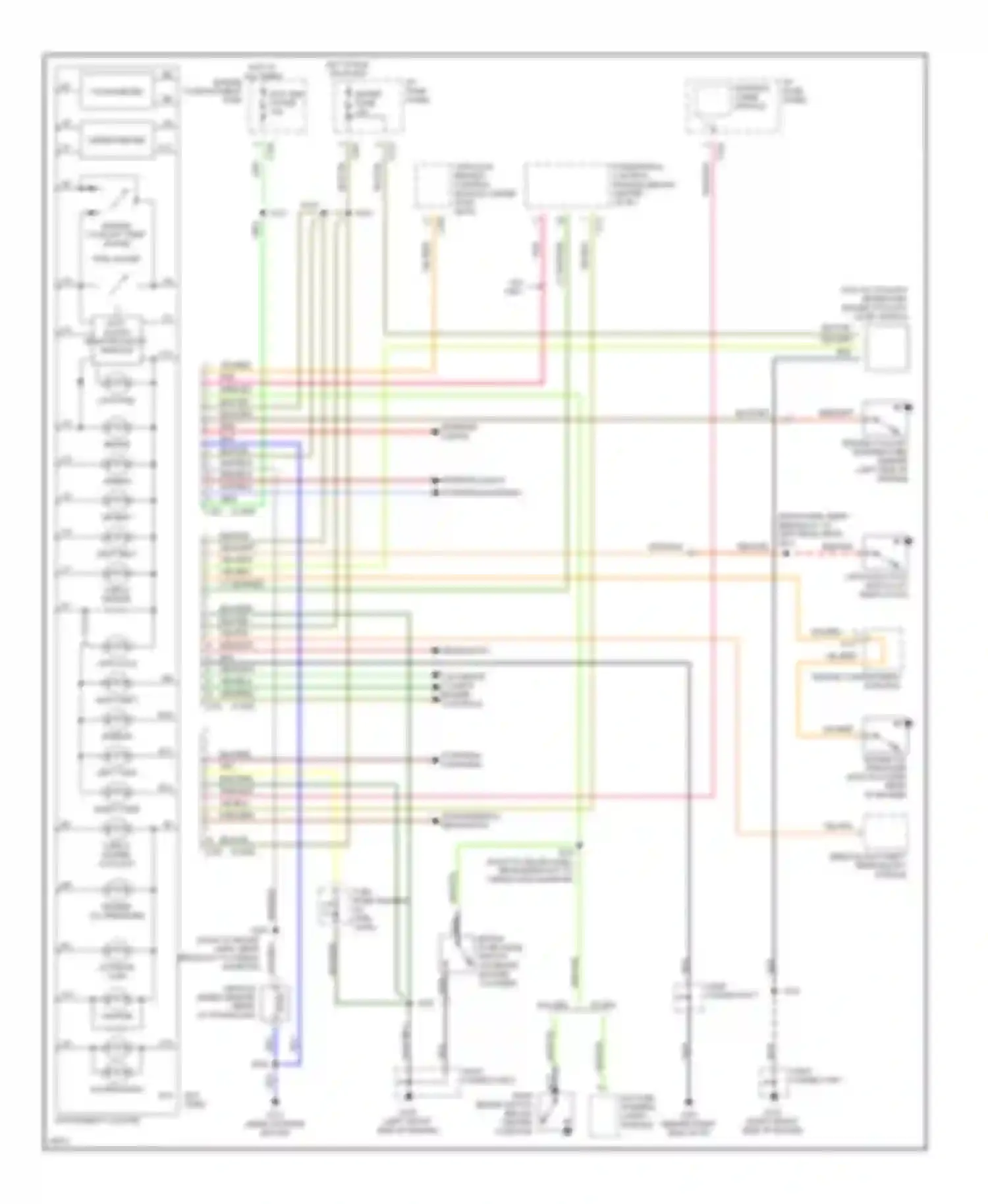 Wiring diagram wht/blu for Mercury Tracer I (1991-1999) (3 of 6)