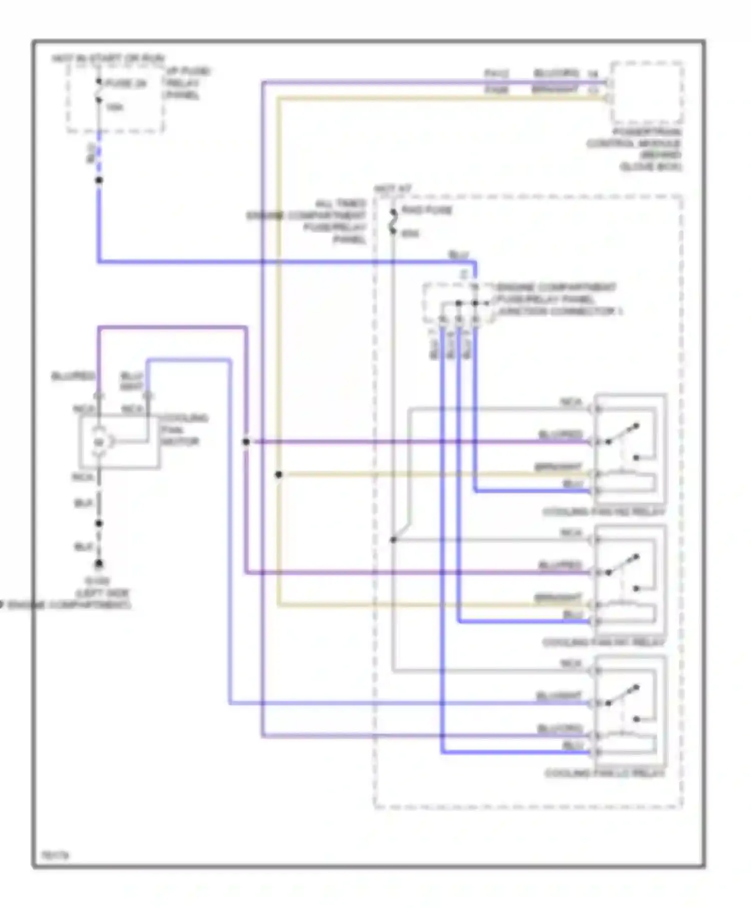 Villager Mercury I (1992-1998): Cooling fan circuit