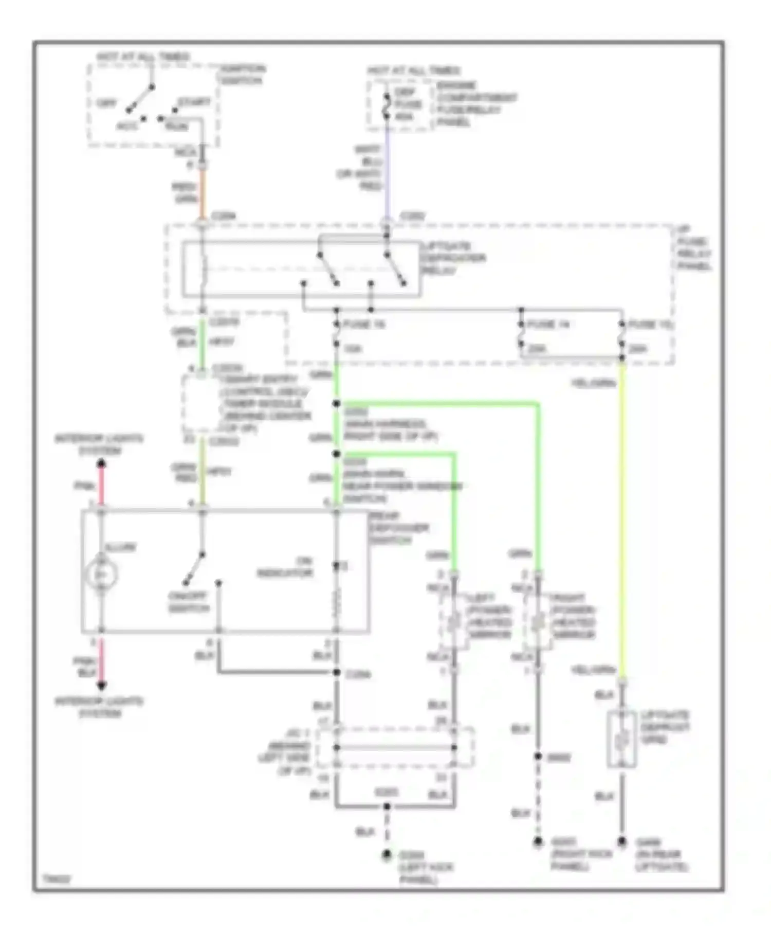 Villager Mercury I (1992-1998): Defogger circuit