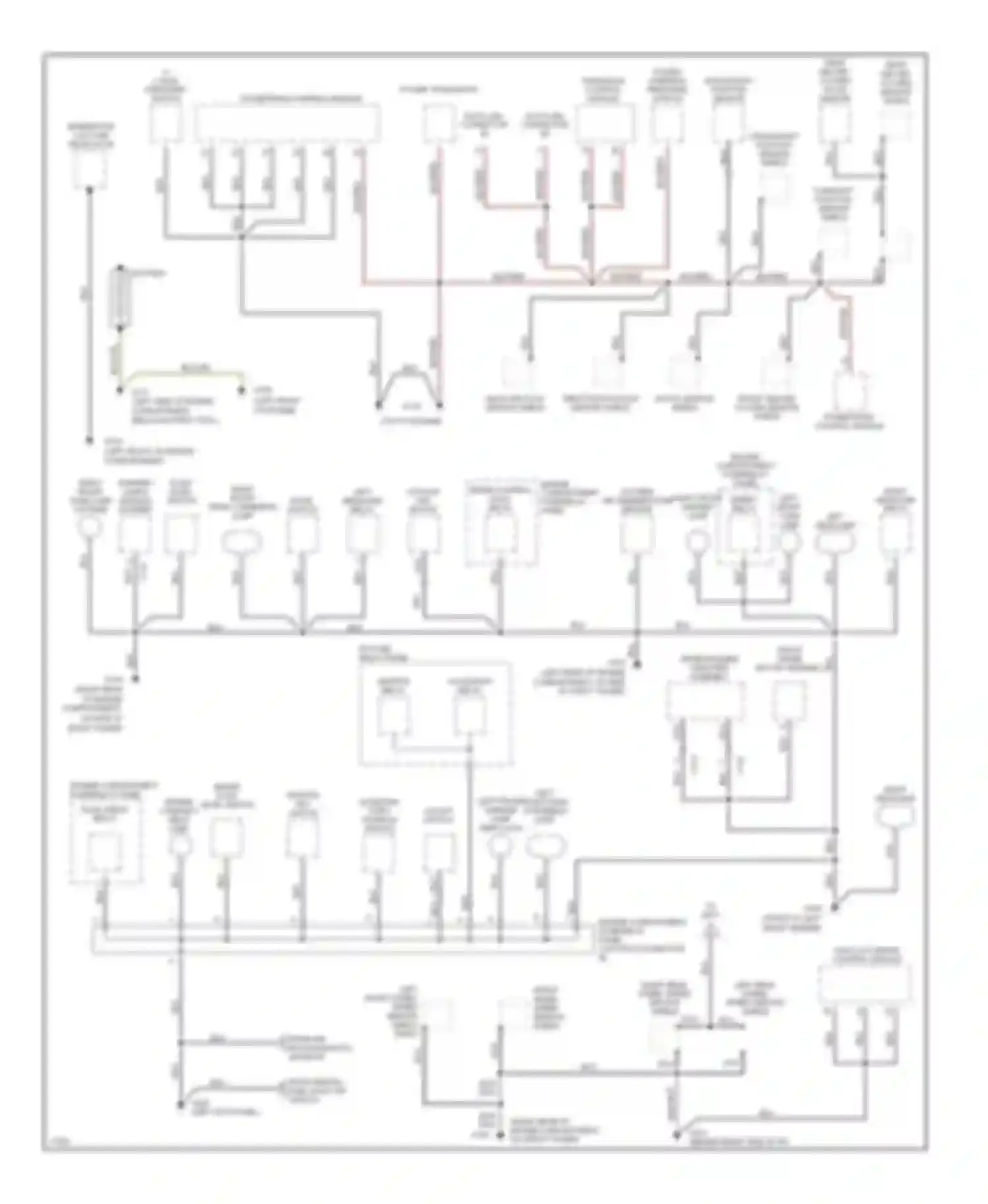 Villager Mercury I (1992-1998): Ground distribution circuit (1 of 3)