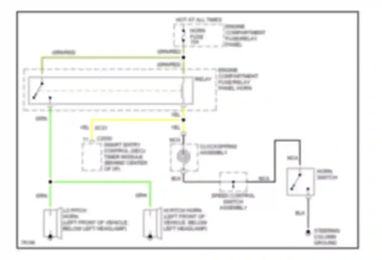 Villager Mercury I (1992-1998): Horn circuit