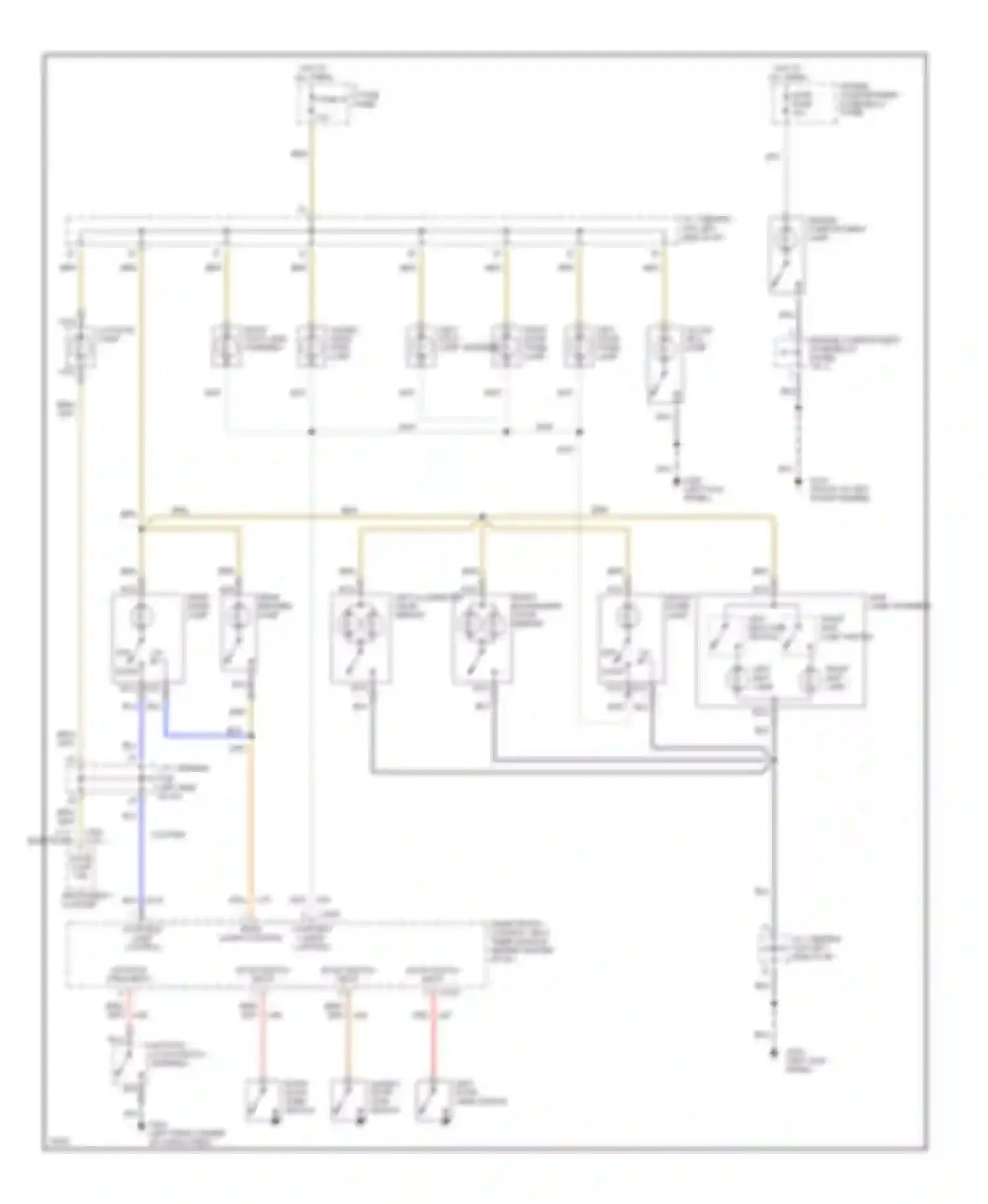 Villager Mercury I (1992-1998): Courtesy lamps circuit