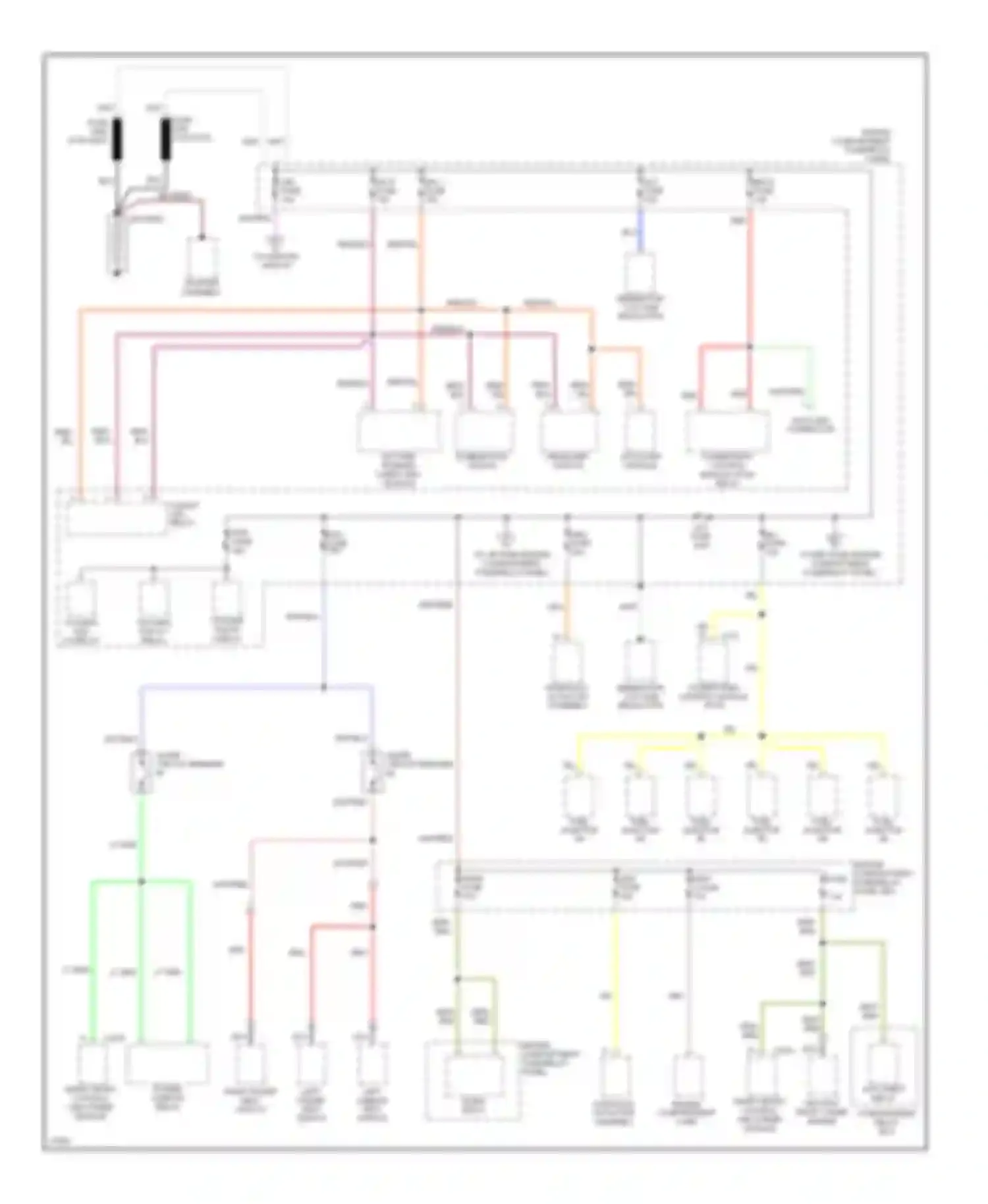 Villager Mercury I (1992-1998): Power distribution circuit (1 of 4)