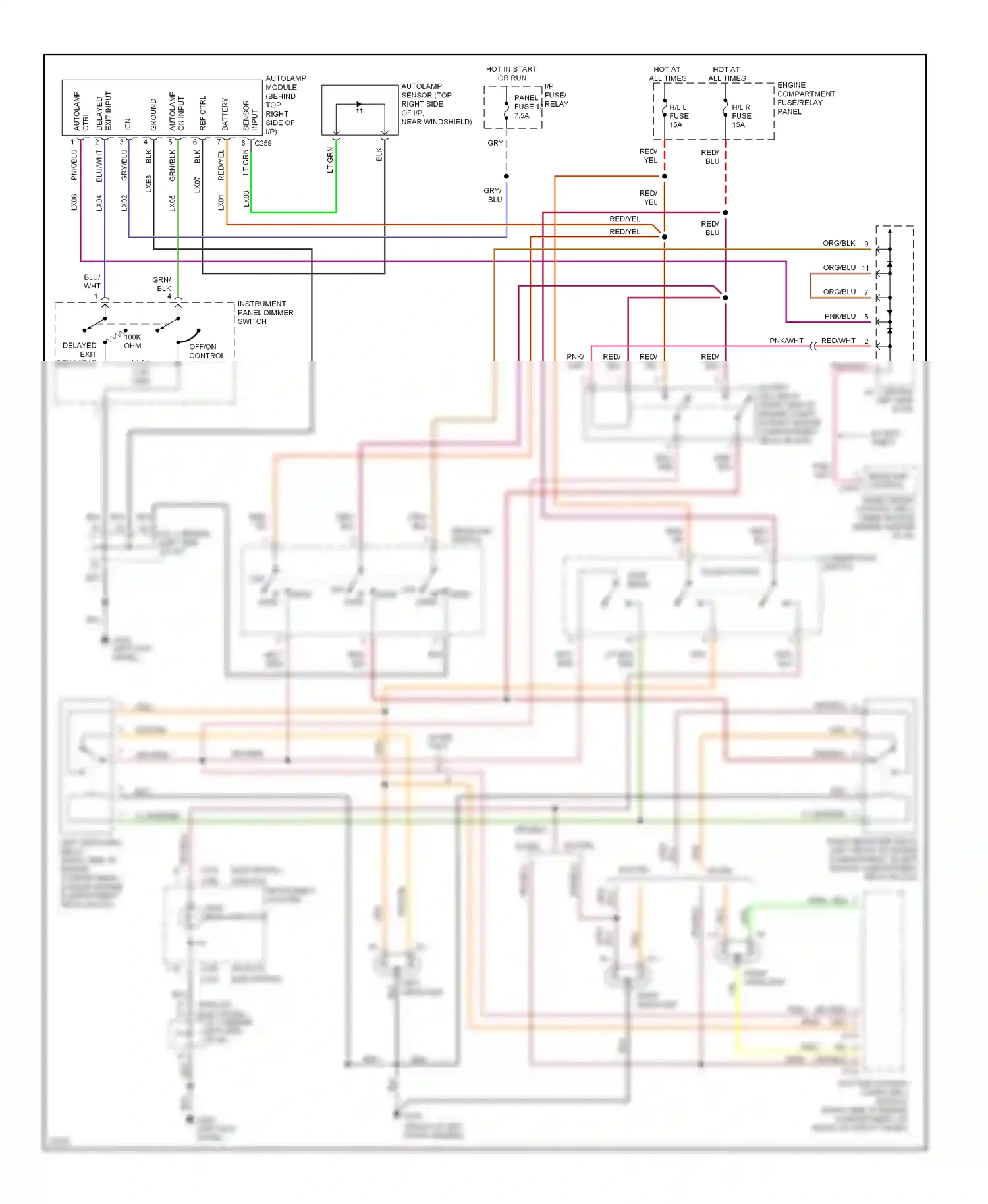 Mercury Villager I (1992-1998) ref ctrl wiring diagram  (1 of 1)