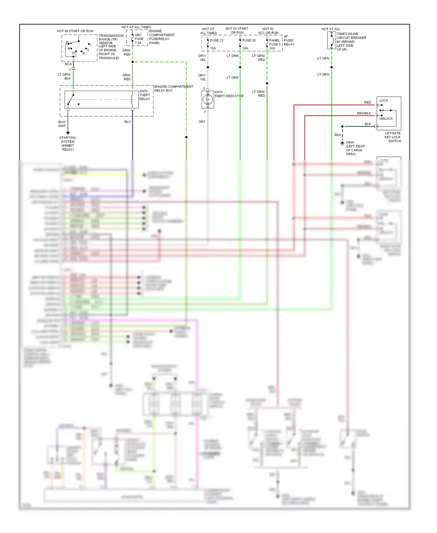 Mercury Villager I (1992-1998) solid state wiring diagram  (1 of 2)