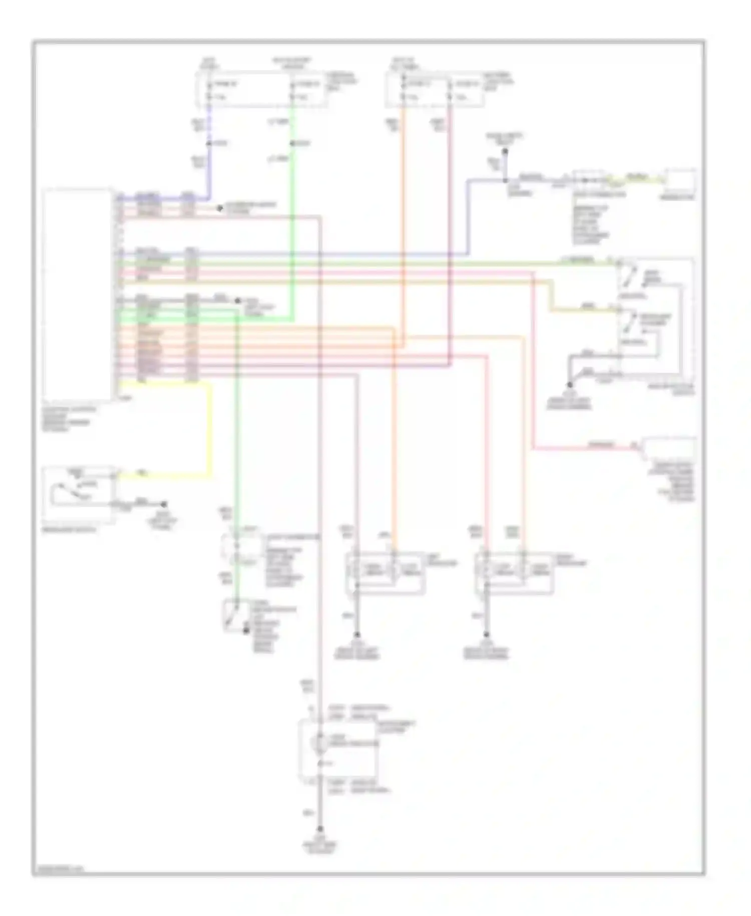 Villager Mercury II (1998-2002): Headlight circuit, with drl