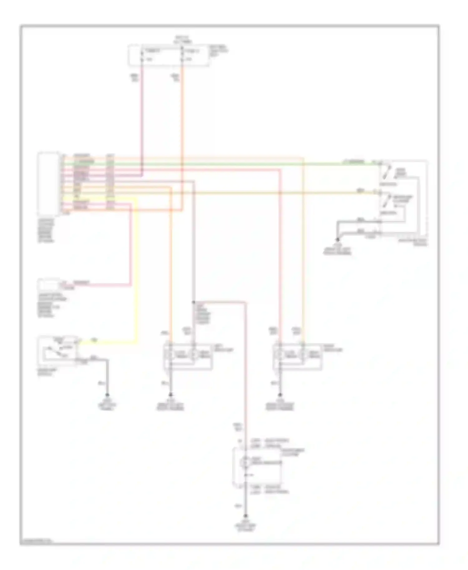 Villager Mercury II (1998-2002): Headlight circuit, without autolamps