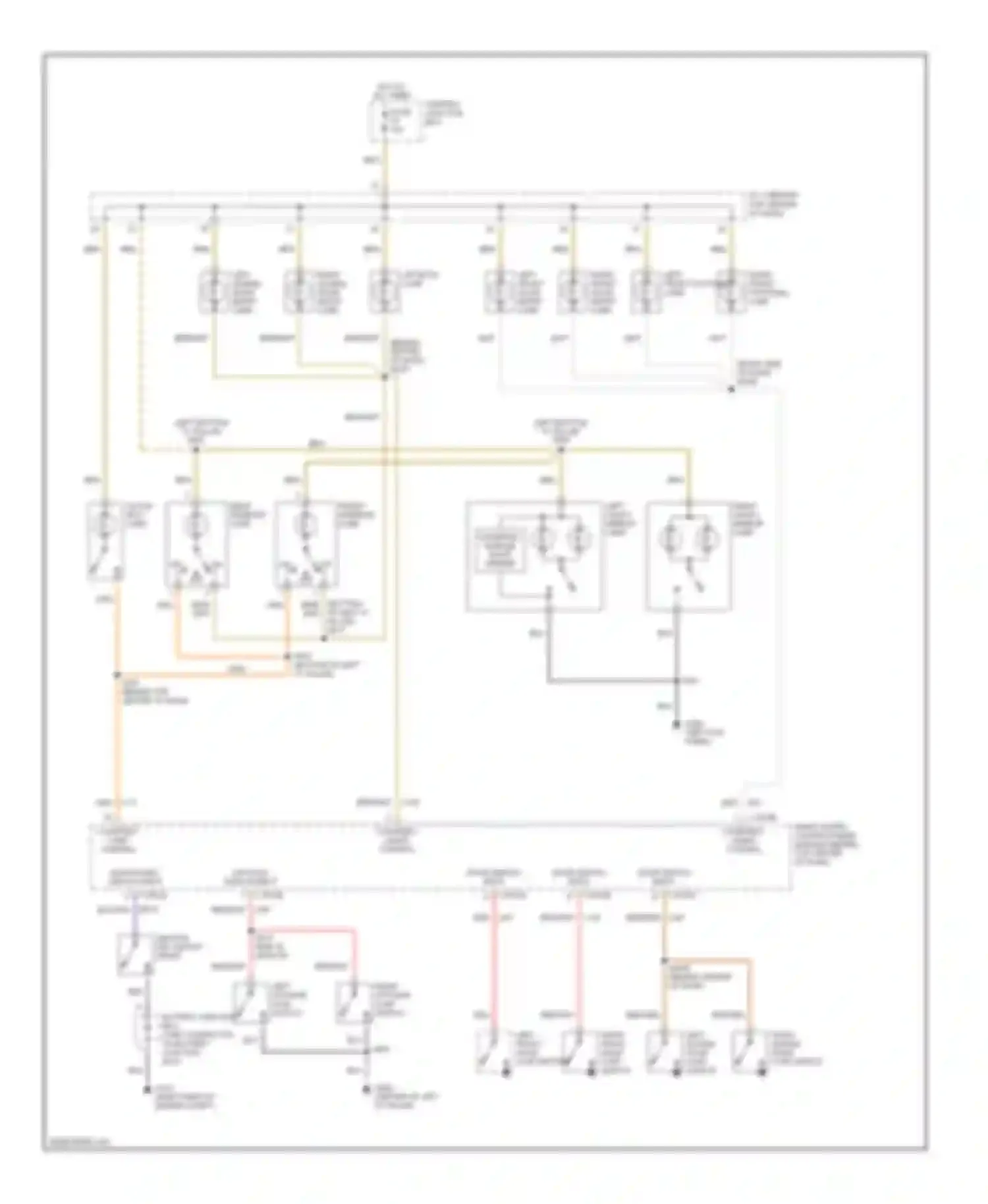 Villager Mercury II (1998-2002): Courtesy lamps circuit, without reading lights