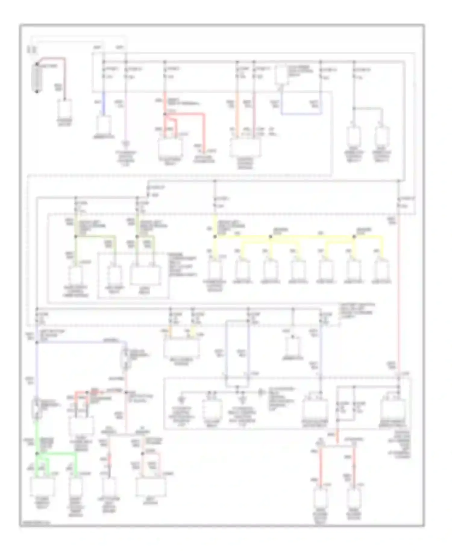 Villager Mercury II (1998-2002): Power distribution circuit (1 of 4)