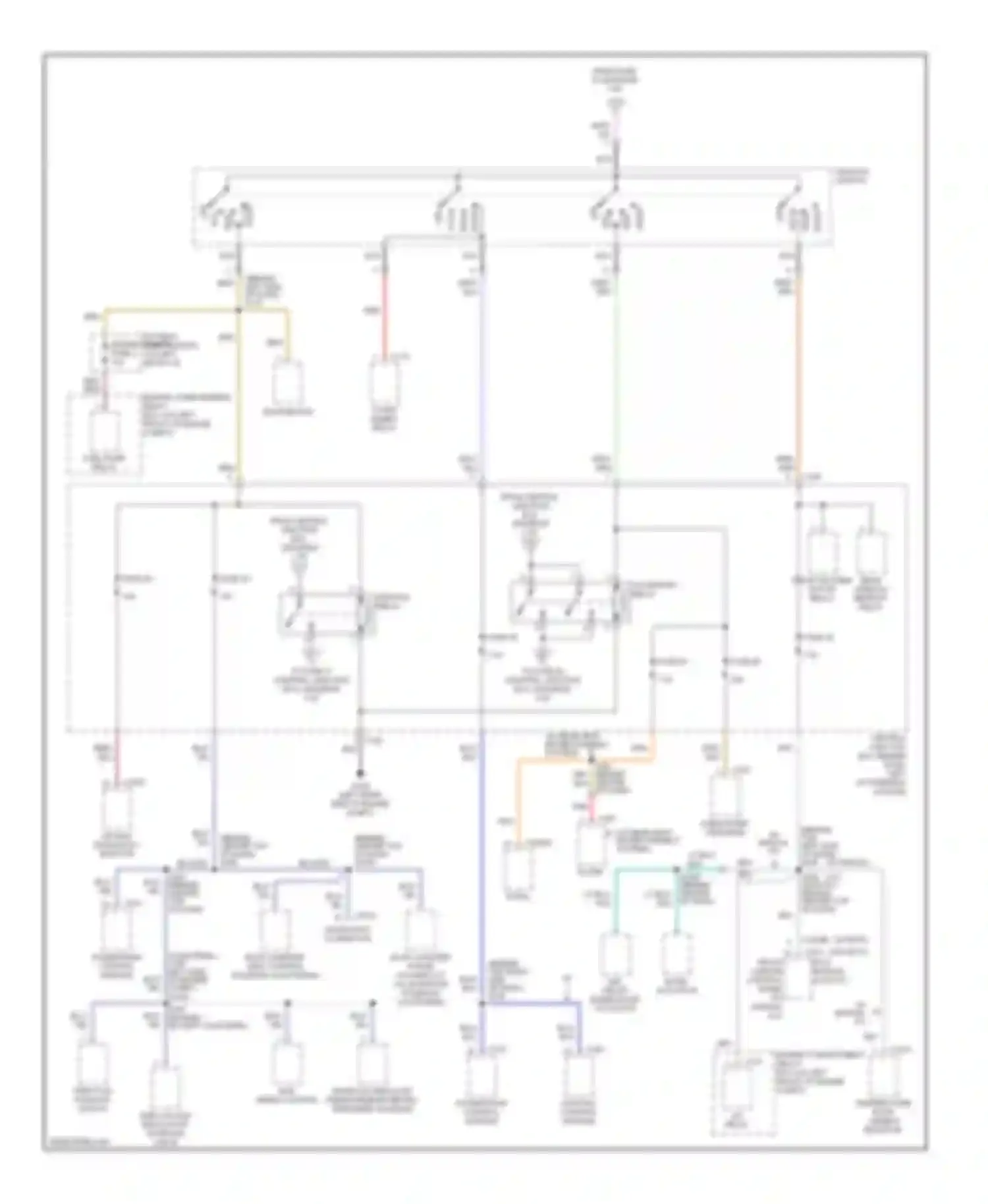 Villager Mercury II (1998-2002): Power distribution circuit (2 of 4)