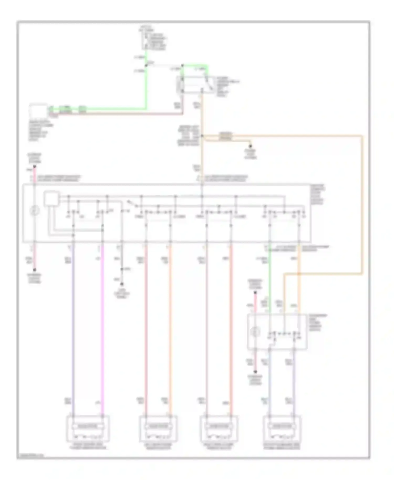 Villager Mercury II (1998-2002): Power window circuit