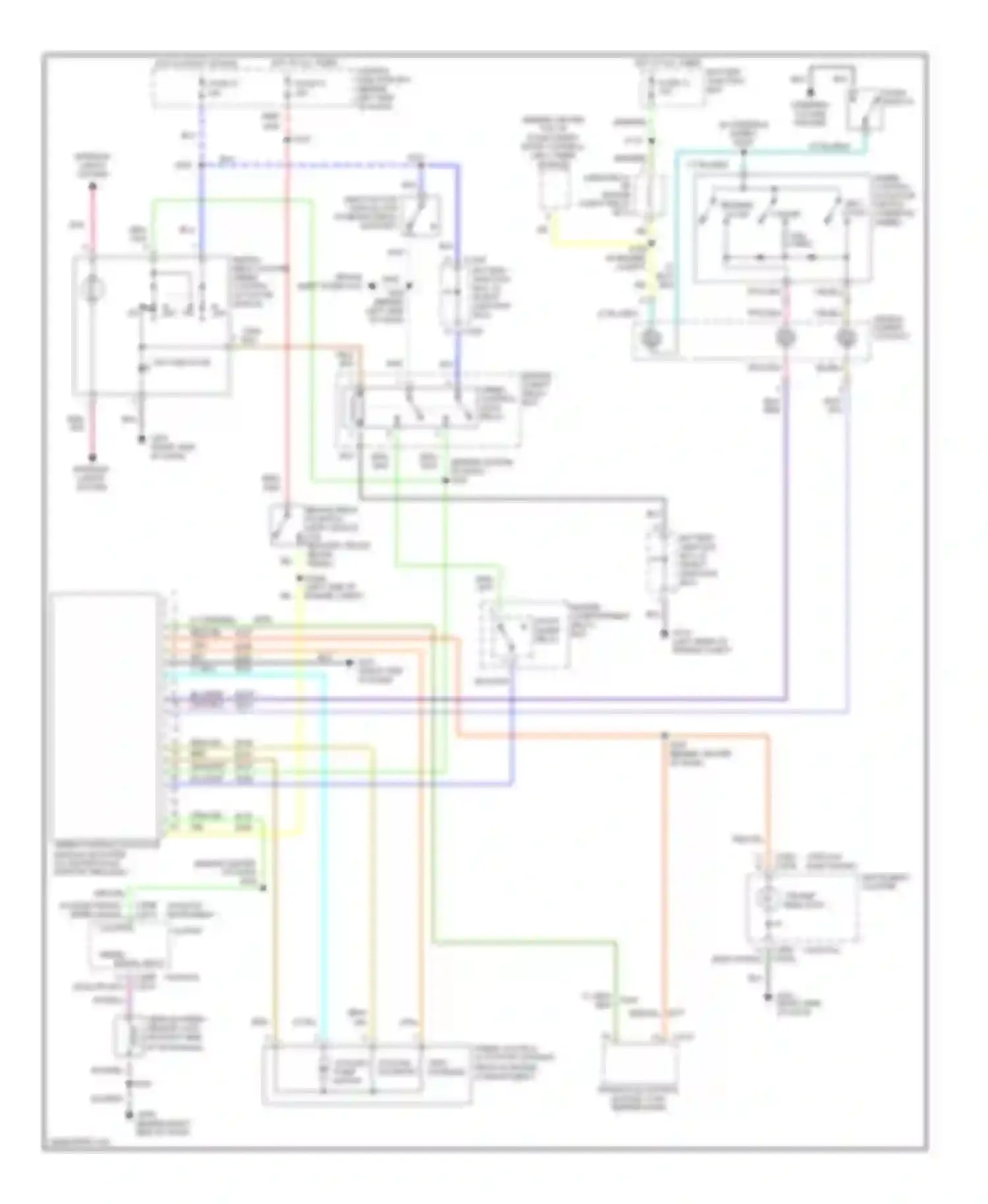 Wiring diagram brake shift interlock for Mercury Villager II (1998-2002) (1 of 3)
