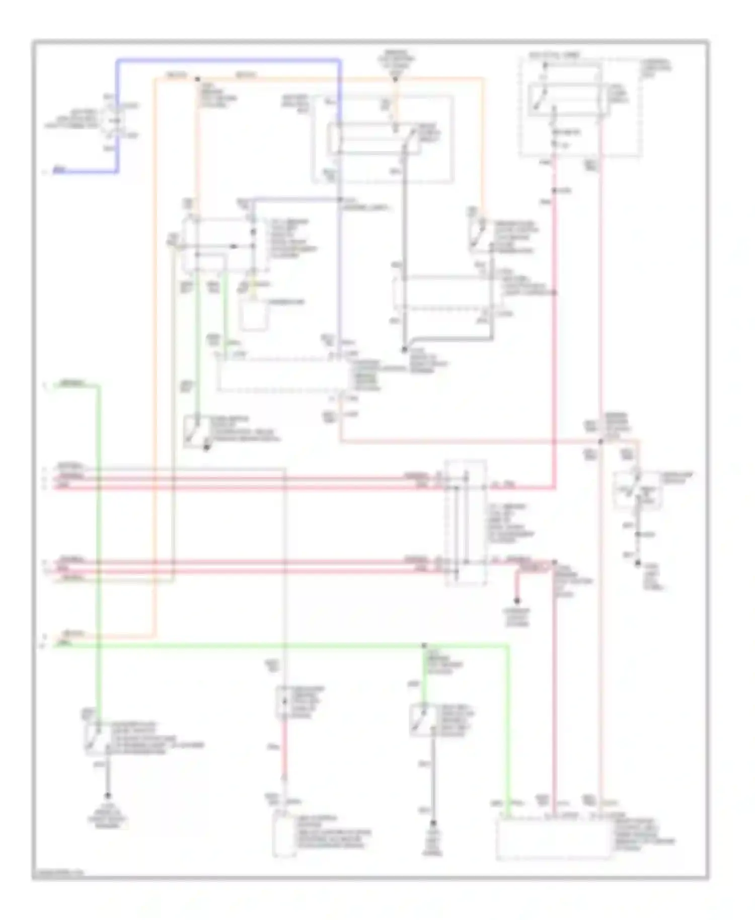 Wiring diagram central junction box for Mercury Villager II (1998-2002) (3 of 10)