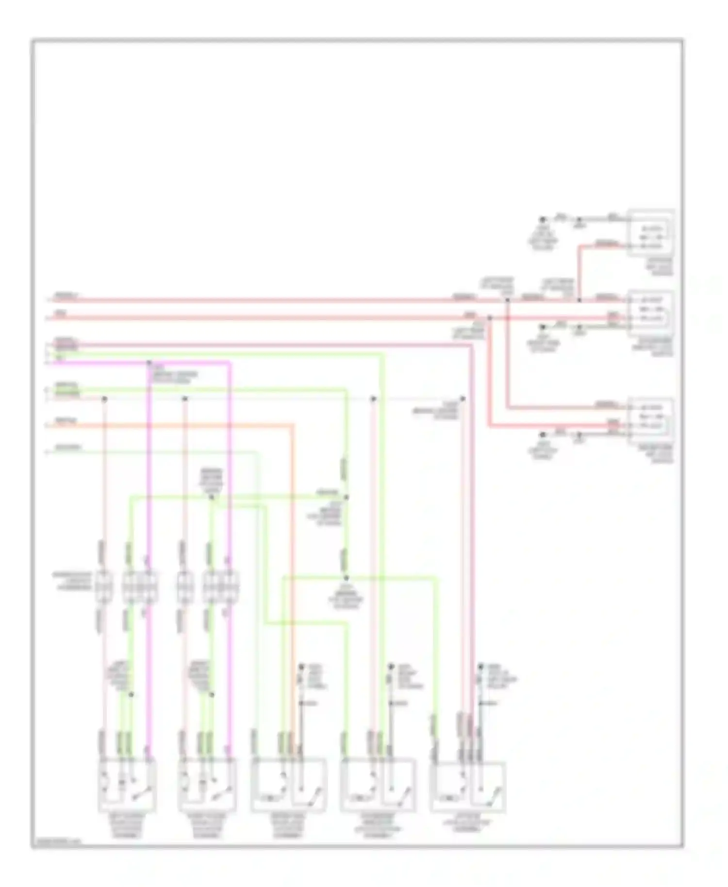Wiring diagram right sliding door lock actuator assembly for Mercury Villager II (1998-2002) (1 of 2)