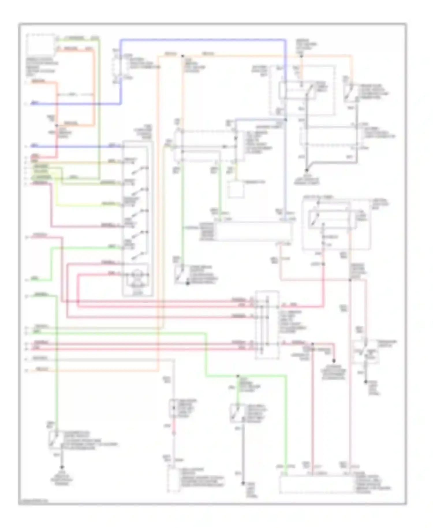 Wiring diagram washer fluid level switch for Mercury Villager II (1998-2002) (2 of 2)