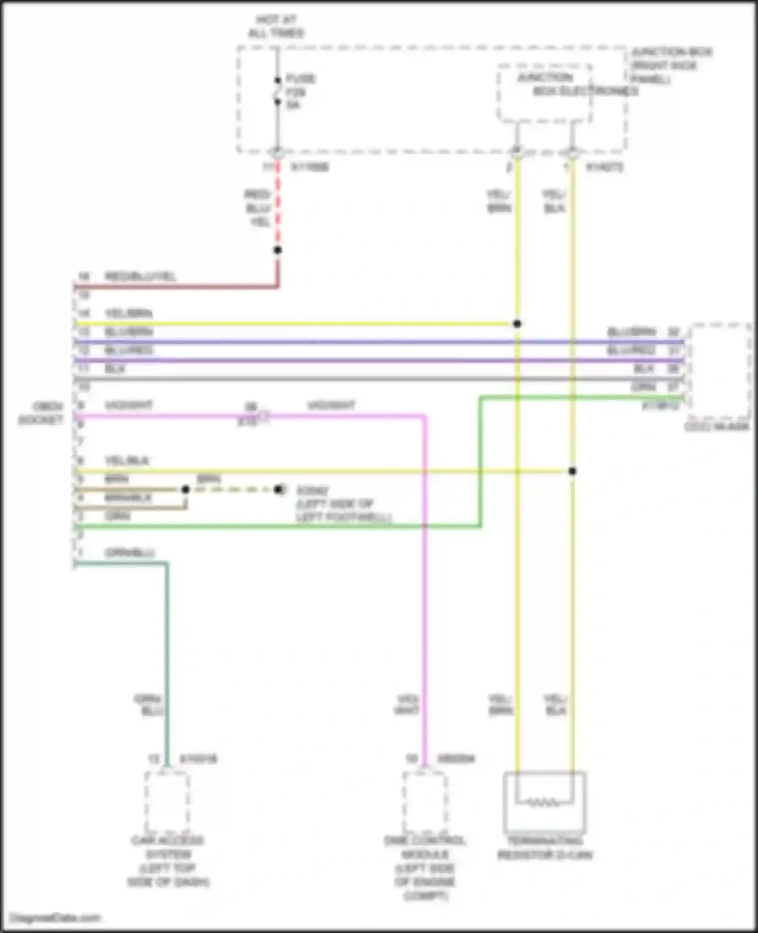 Wiring diagram blu/brn for MINI Cooper Clubman I facelift (2010-2014) (13 of 29)
