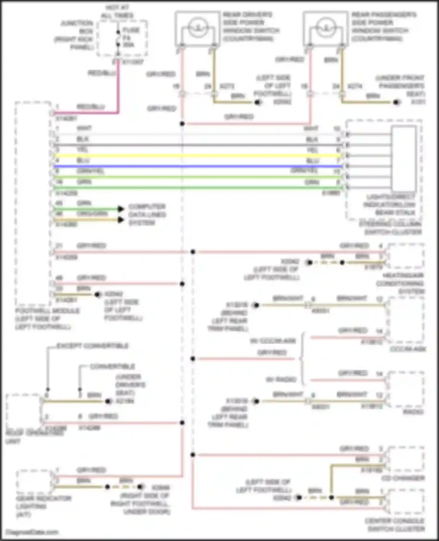 Wiring diagram brn/wht for MINI Cooper Clubman I facelift (2010-2014) (14 of 23)