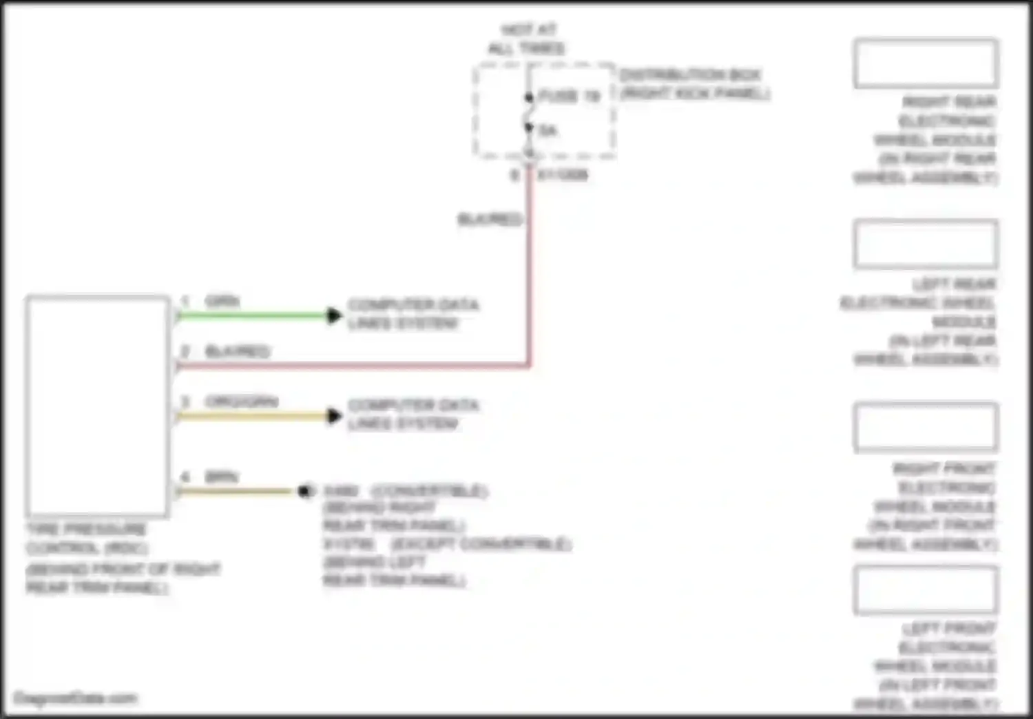 Wiring diagram except convertible for MINI Cooper Clubman I facelift (2010-2014) (10 of 10)
