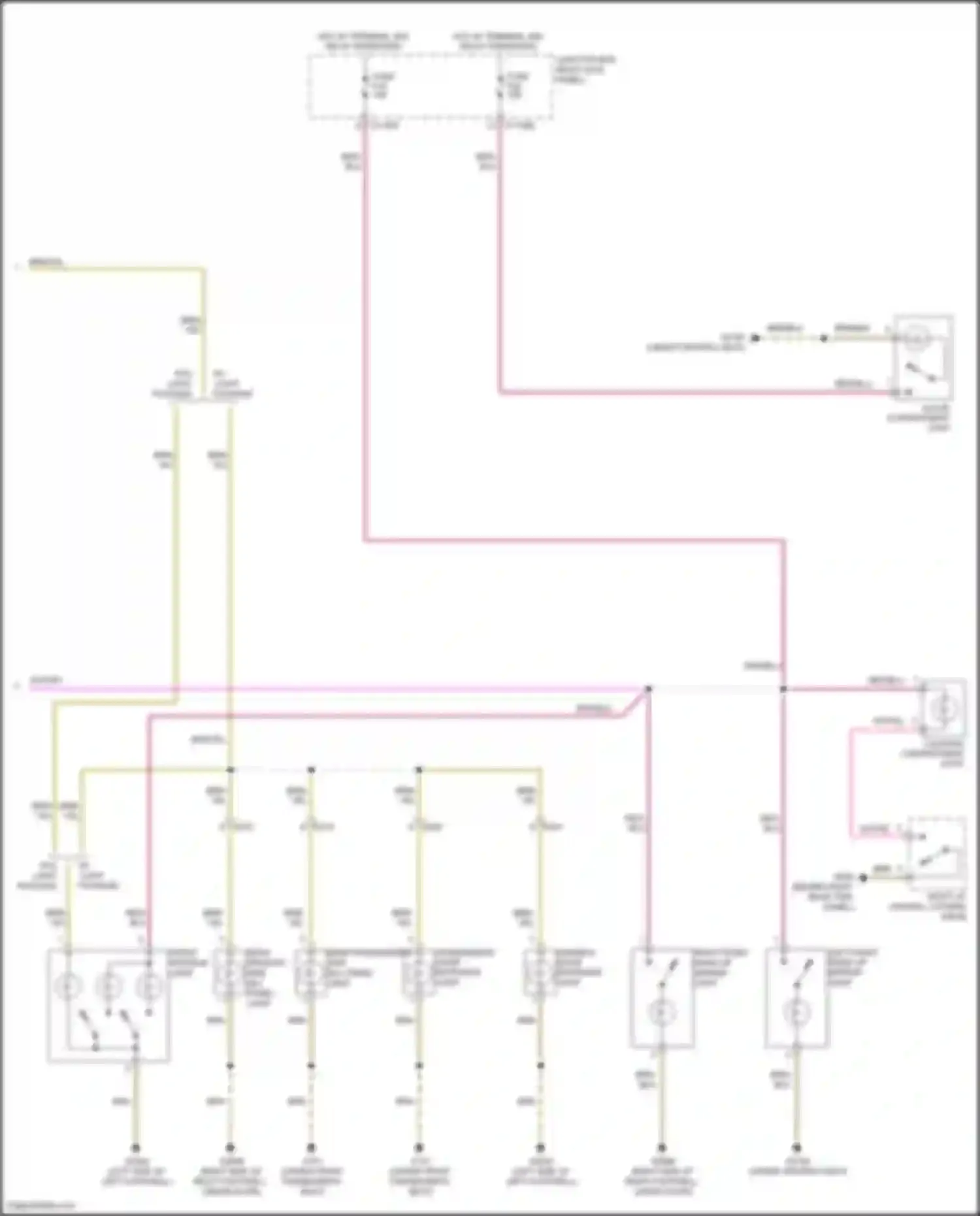Wiring diagram front interior light for MINI Cooper Clubman I facelift (2010-2014) (5 of 9)
