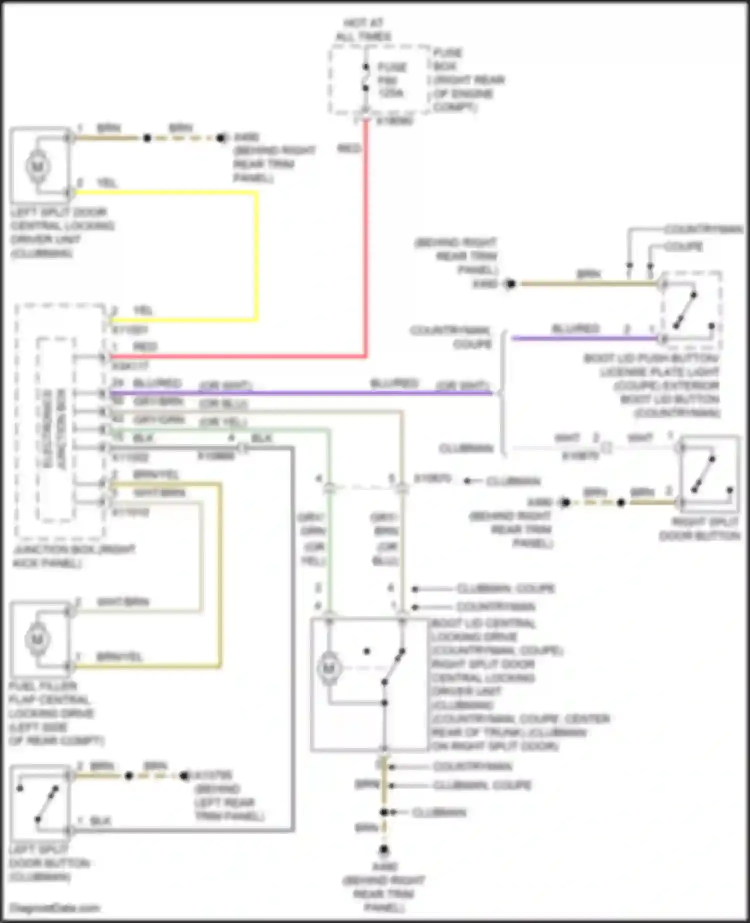 Wiring diagram grn for MINI Cooper Clubman I facelift (2010-2014) (64 of 76)