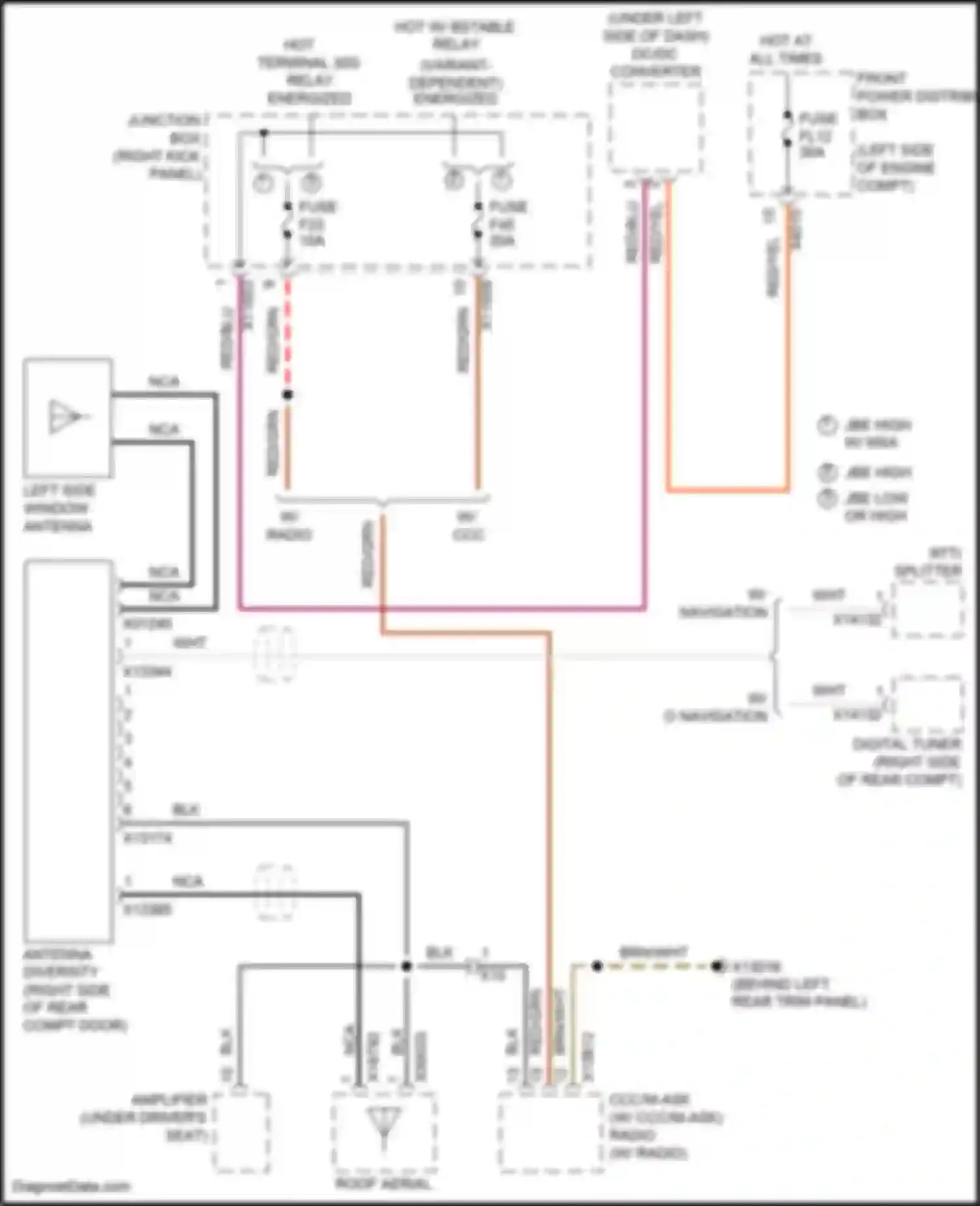 Wiring diagram jbe high w/ msa for MINI Cooper Clubman I facelift (2010-2014) (1 of 3)