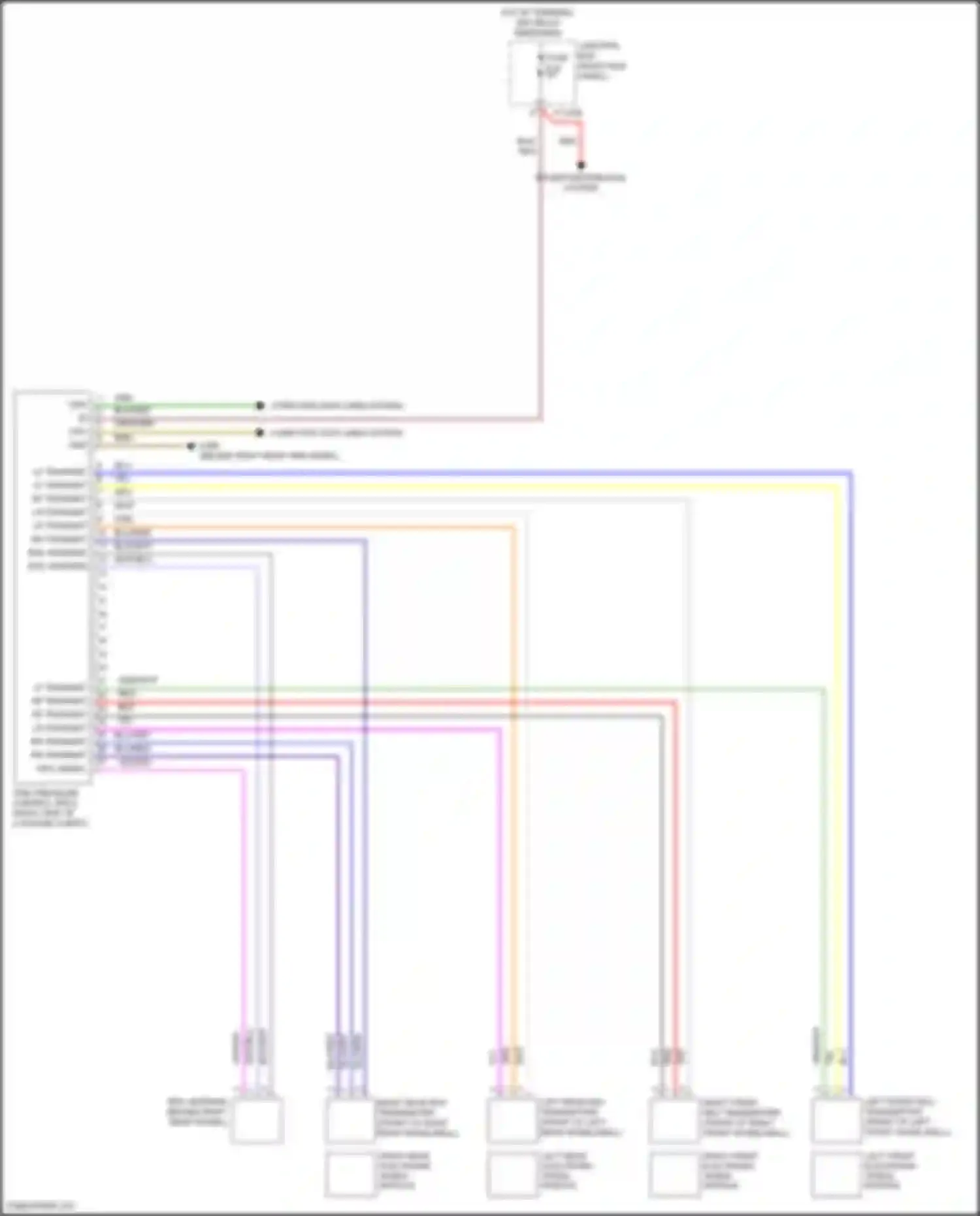 Wiring diagram left front electronic wheel module for MINI Cooper Clubman I facelift (2010-2014) (2 of 2)
