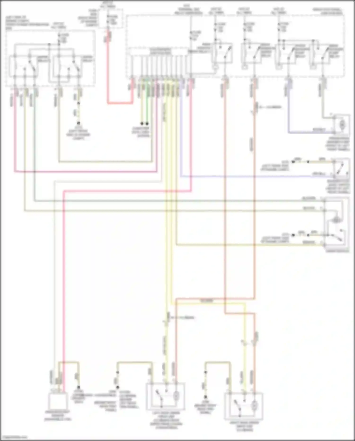 Wiring diagram rear washer pump relay for MINI Cooper Clubman I facelift (2010-2014) (1 of 2)