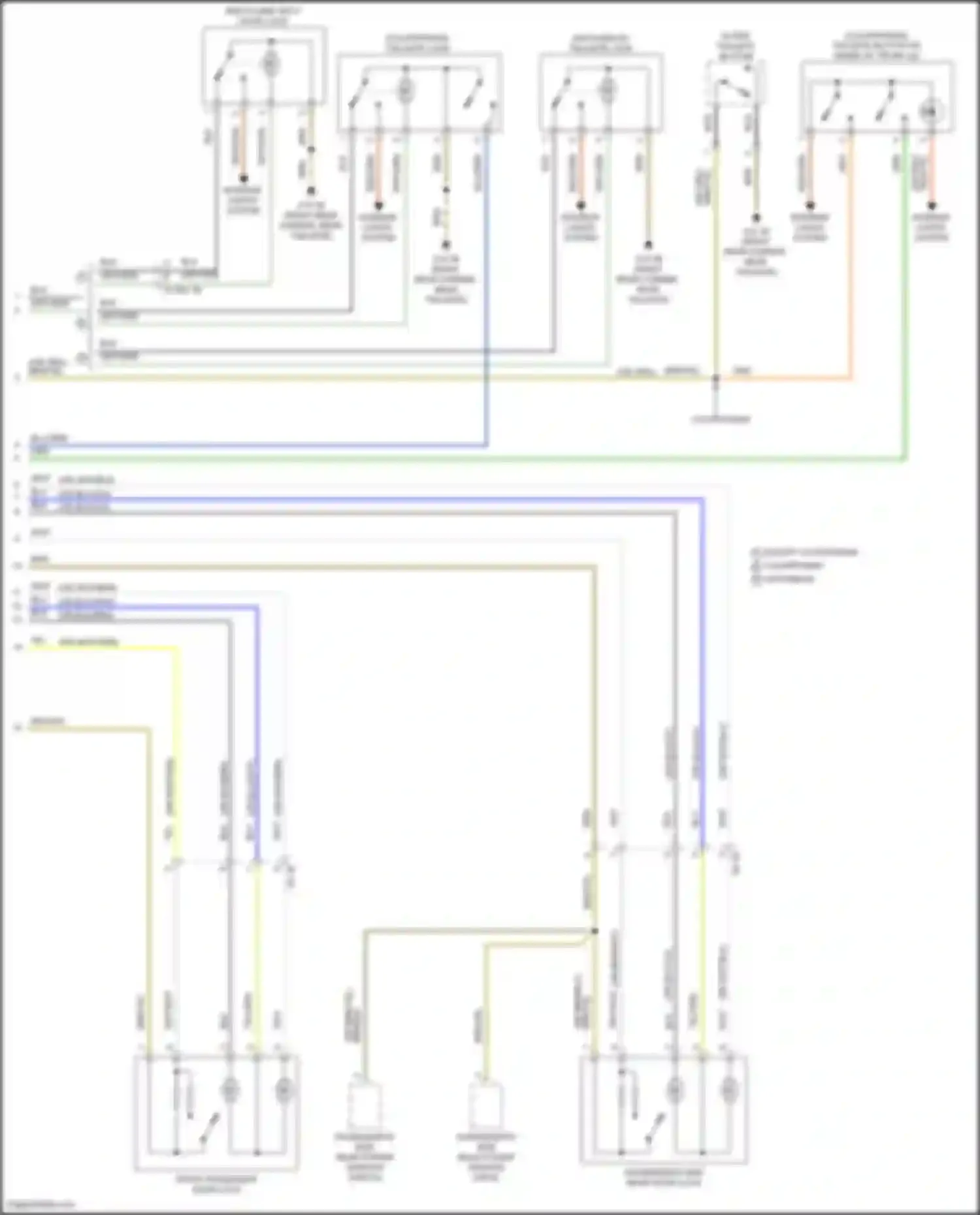Wiring diagram passenger's side rear door lock for MINI Cooper Clubman II facelift (2019-2024) (1 of 2)
