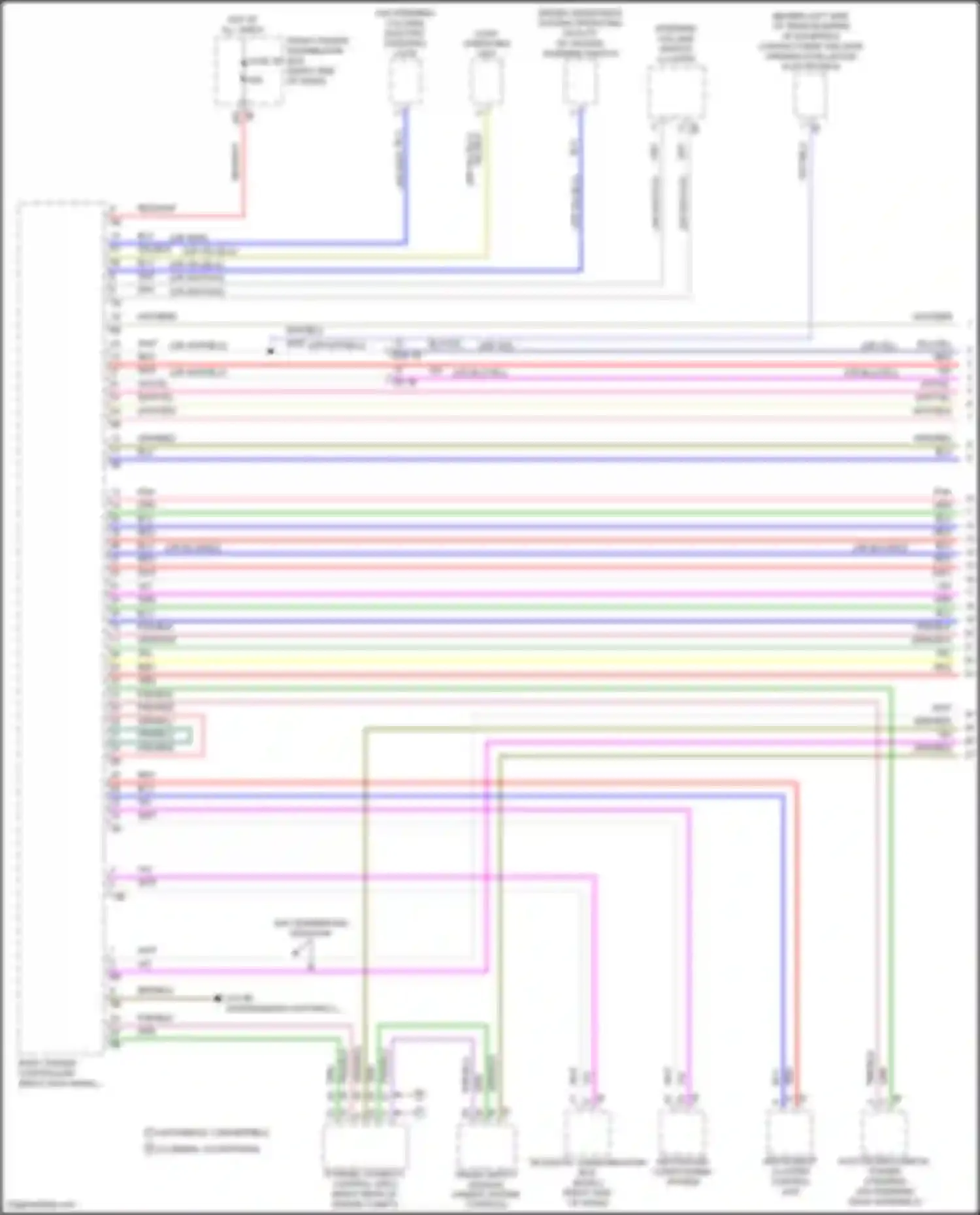 Wiring diagram driver assistance system operating facility w/ hazard warning switch for MINI Cooper Clubman II (2015-2019) (2 of 3)
