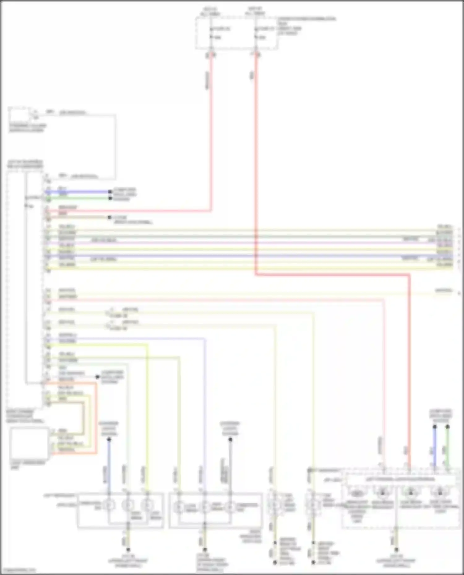 Wiring diagram left frontal light electronics for MINI Cooper Clubman II (2015-2019) (2 of 2)