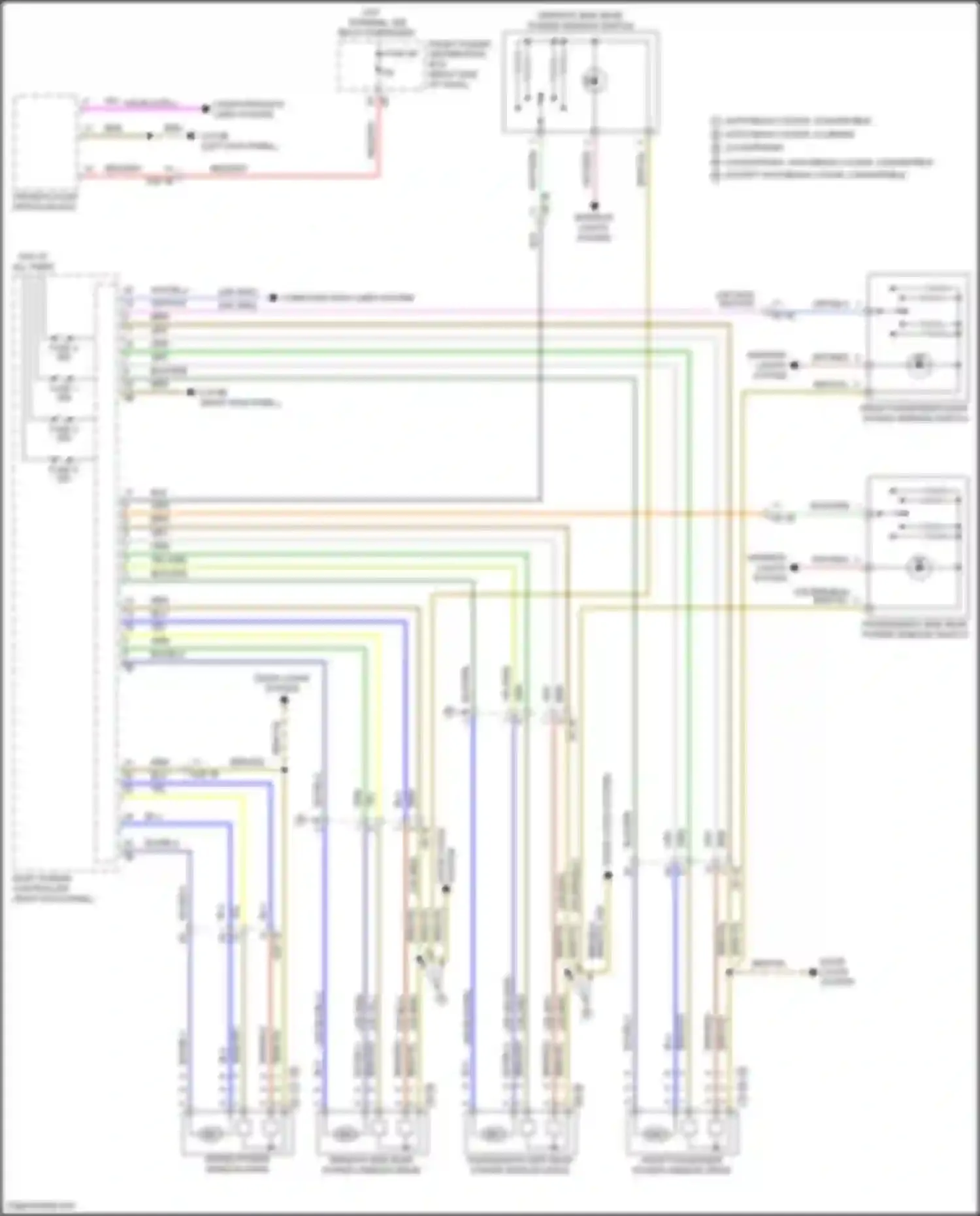 Wiring diagram driver's door switch block for MINI Cooper Countryman II facelift (2020-2023) (9 of 11)