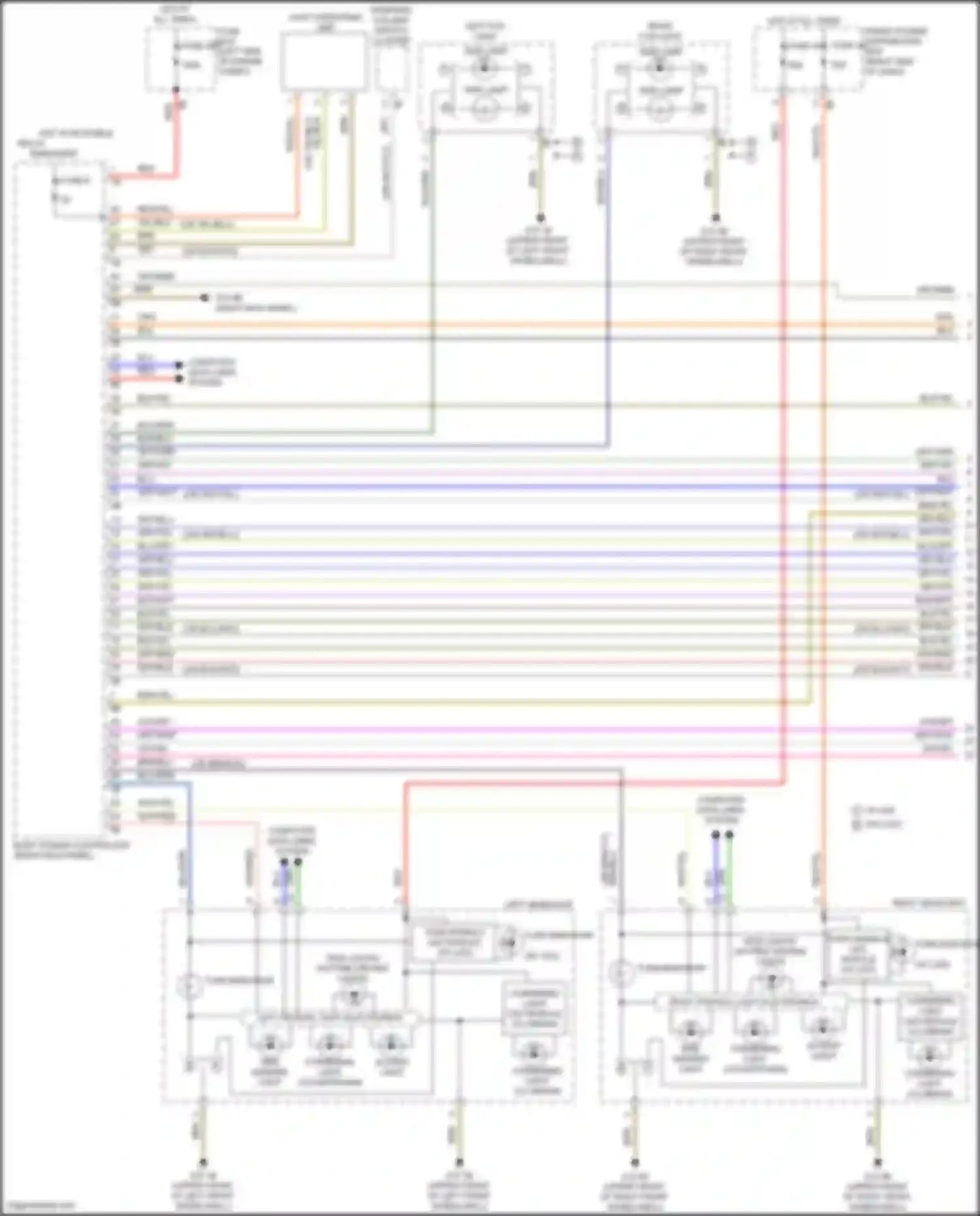 Wiring diagram left fog light for MINI Cooper Countryman II facelift (2020-2023)