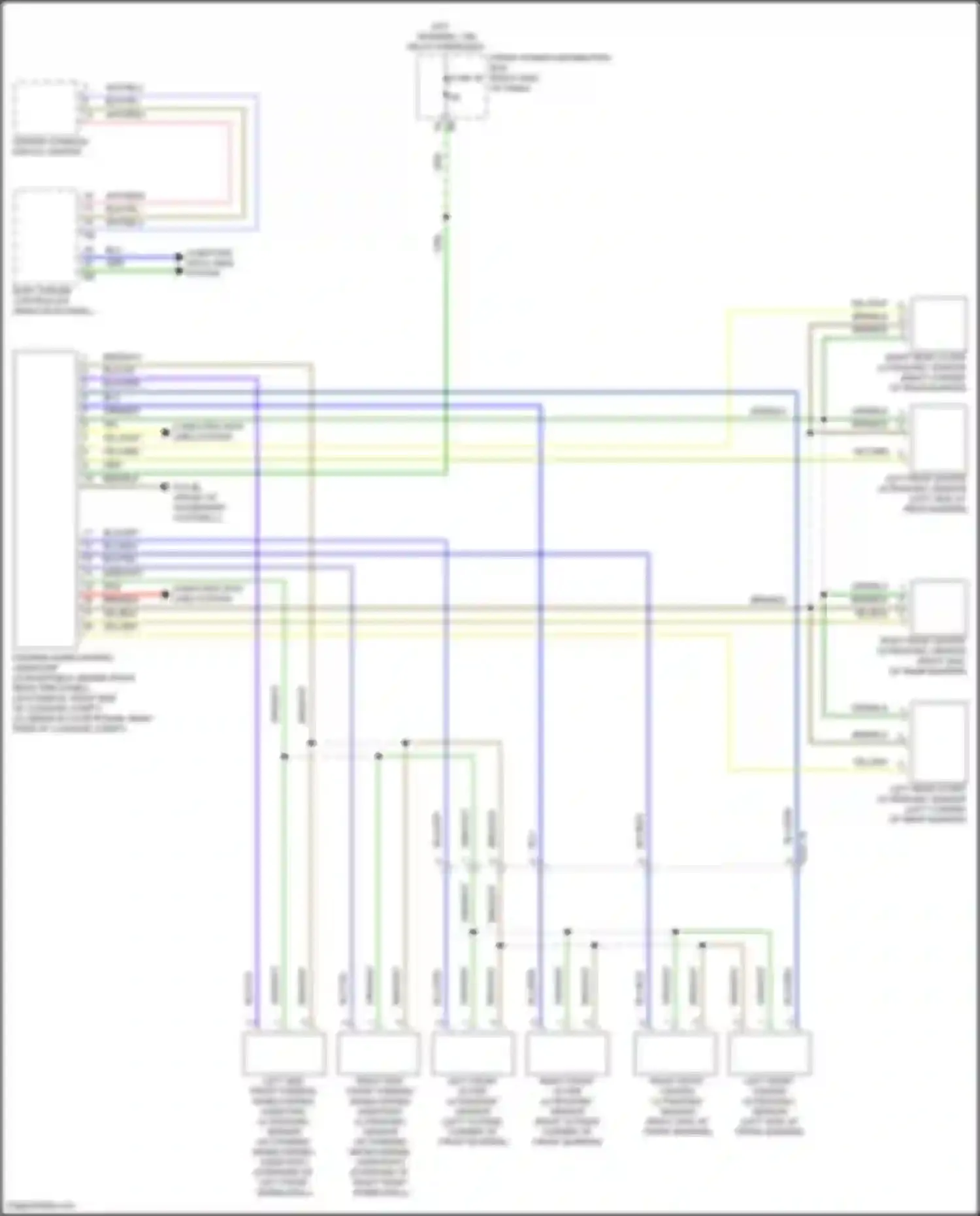 Wiring diagram right front outer ultrasonic sensor for MINI Cooper Countryman II facelift (2020-2023)