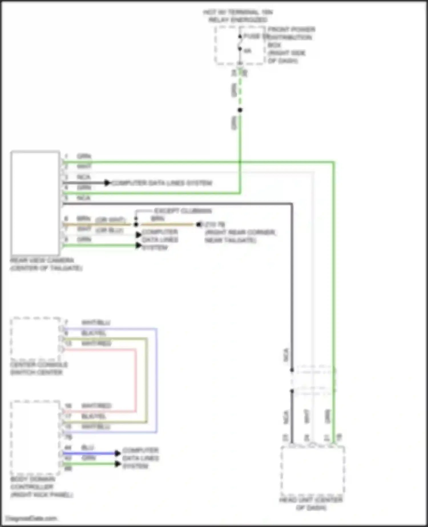 Wiring diagram front power distribution box for MINI Cooper Countryman II facelift (2020-2023)