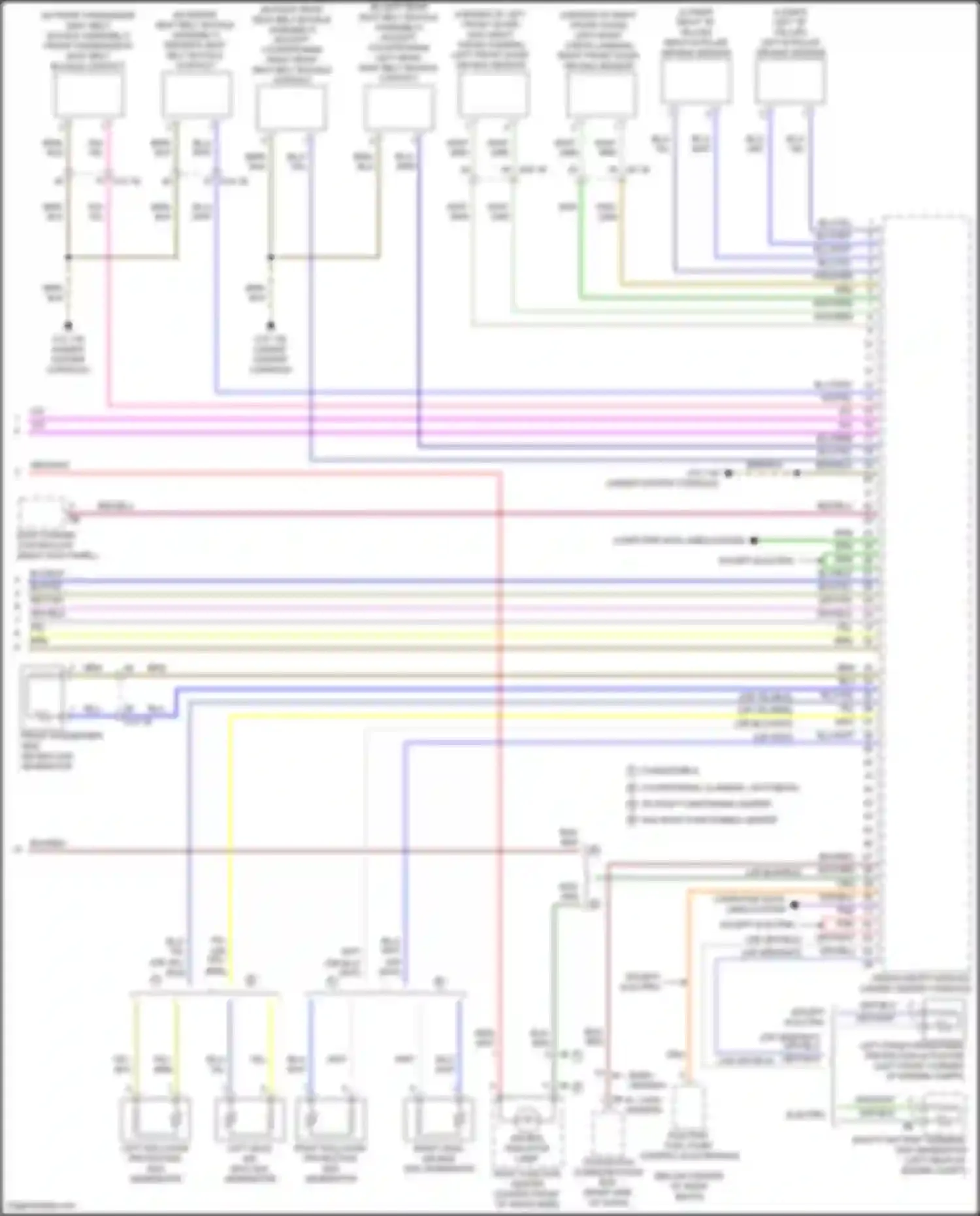 Wiring diagram w/o roof functioning center for MINI Cooper Countryman II facelift (2020-2023)