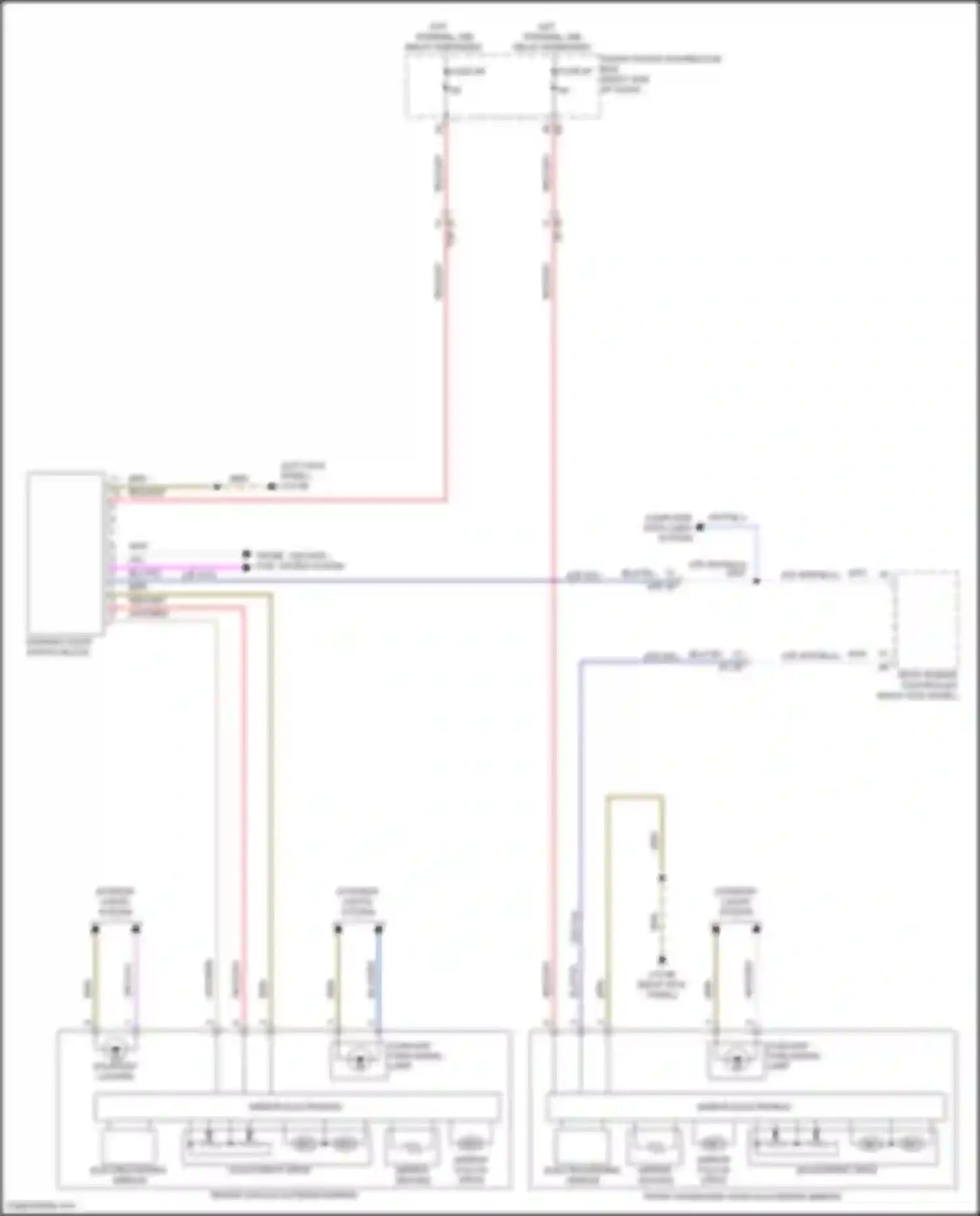 Wiring diagram driver's door switch block for MINI Cooper Countryman II facelift (2020-2023)