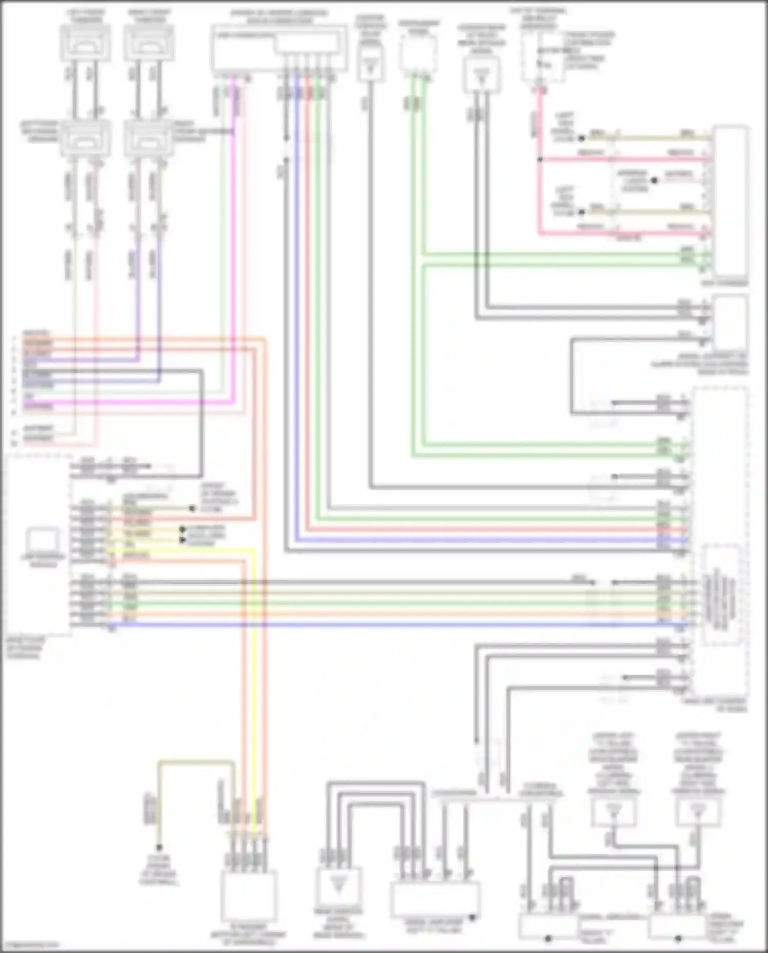 Wiring diagram left "c" pillar) for MINI Cooper Countryman II (2016-2020) (2 of 6)