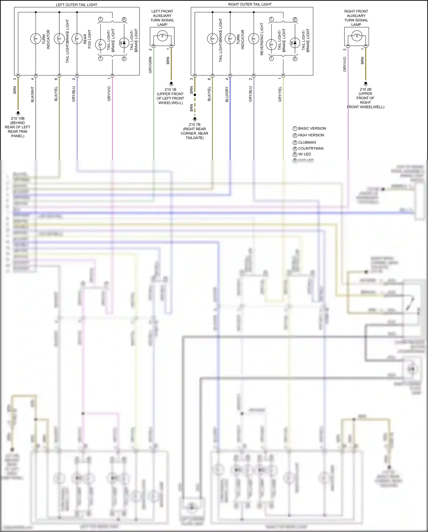 MINI Cooper S Clubman II facelift (2019-2024) basic version wiring diagram  (1 of 10)