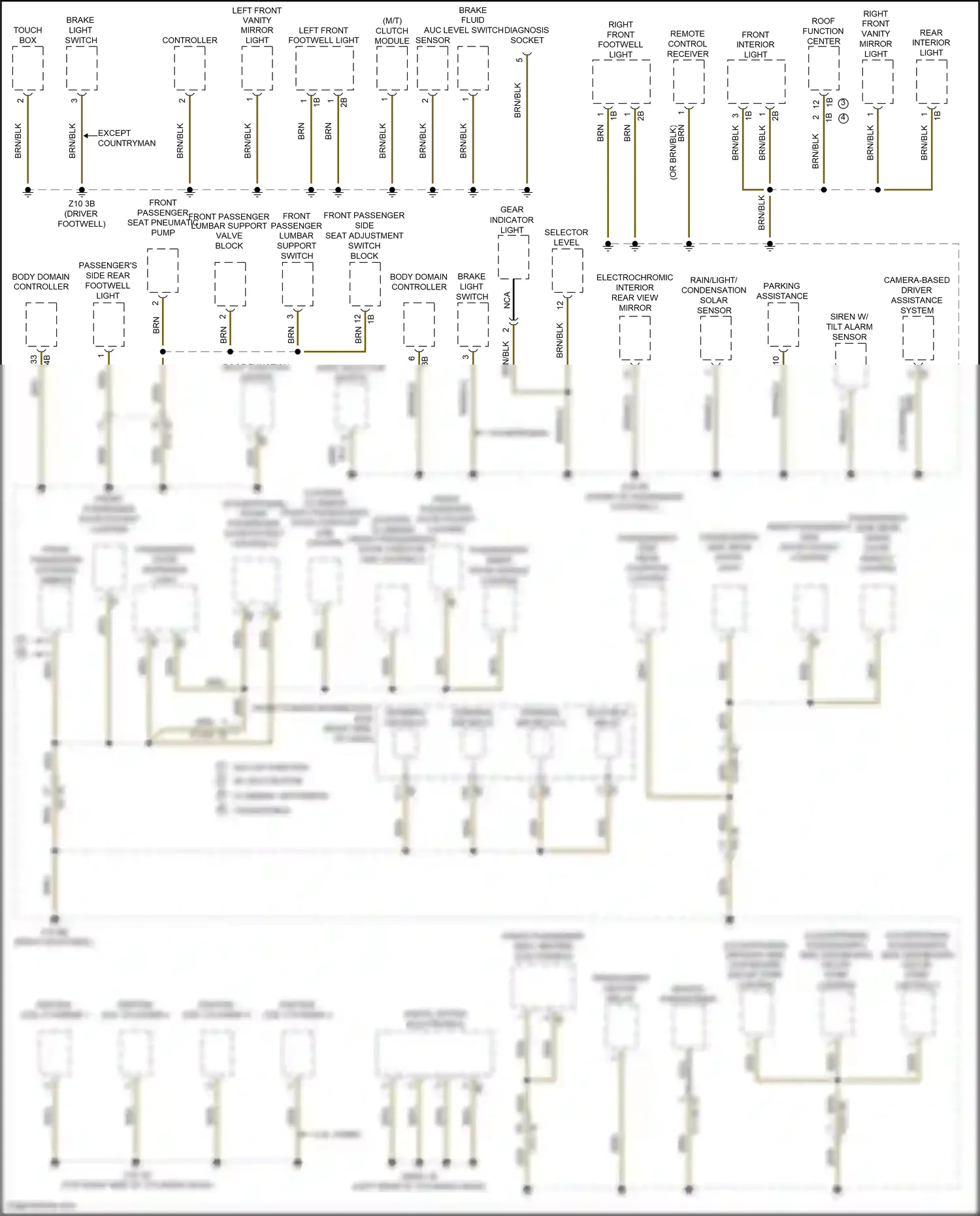 MINI Cooper S Clubman II (2015-2019) auc sensor wiring diagram  (2 of 3)