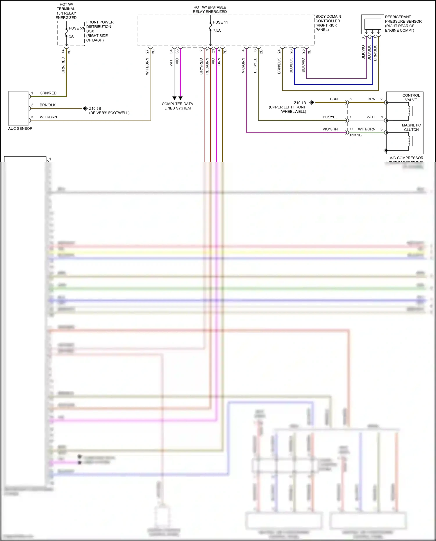 MINI Cooper S Clubman II (2015-2019) audio control panel wiring diagram  (1 of 2)