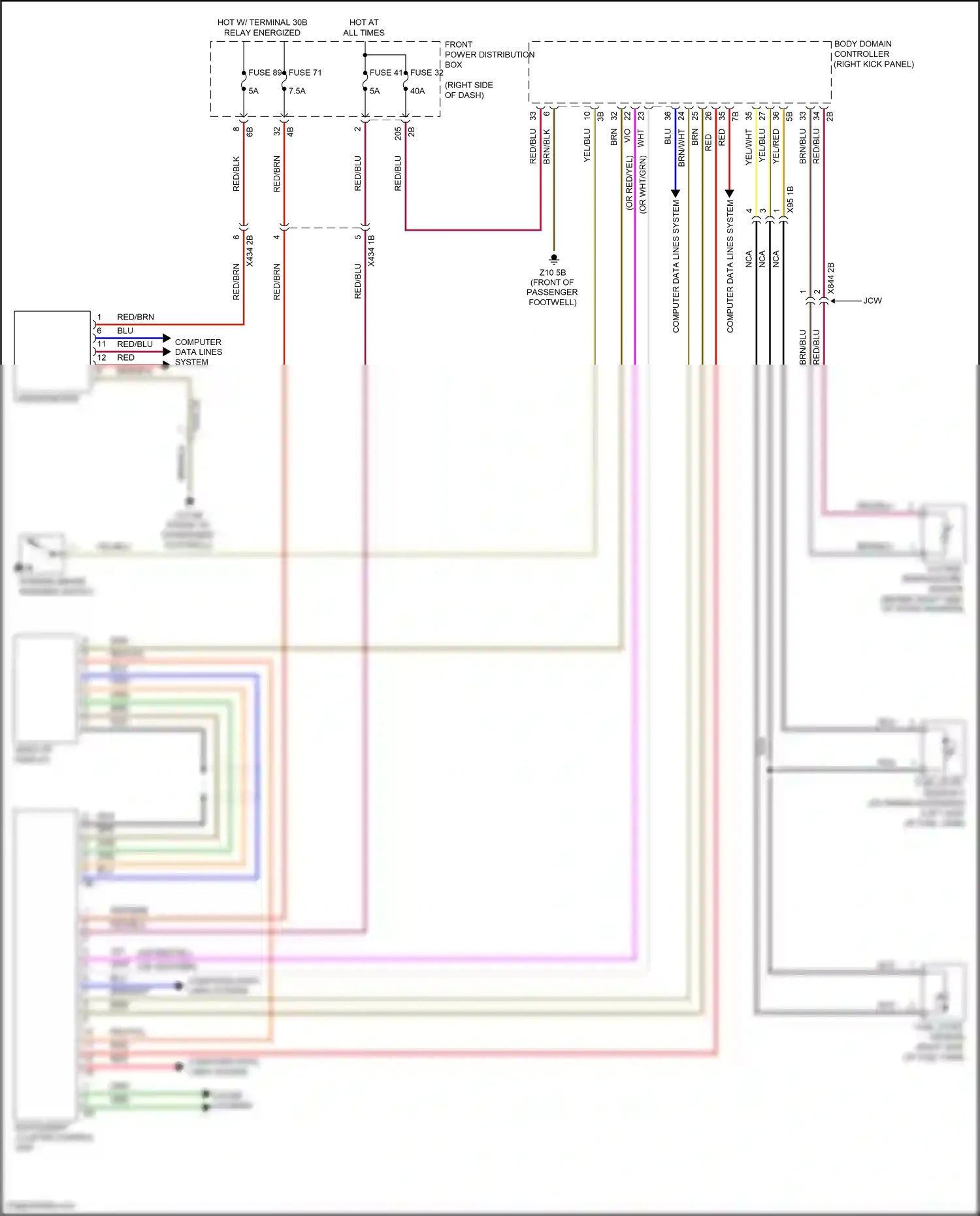MINI Cooper S Clubman II (2015-2019) computer data lines system wiring diagram  (34 of 75)
