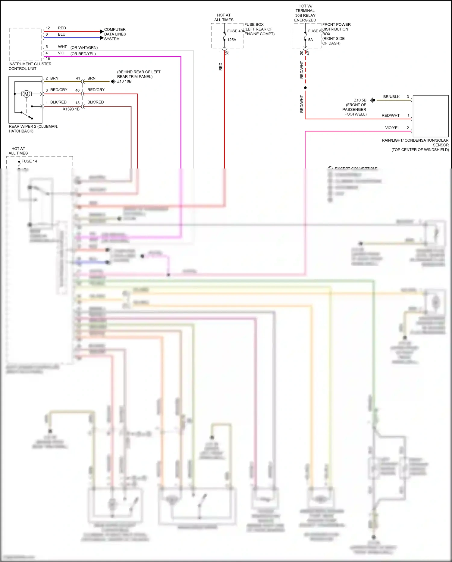 MINI Cooper S Clubman II (2015-2019) computer data lines system wiring diagram  (69 of 75)