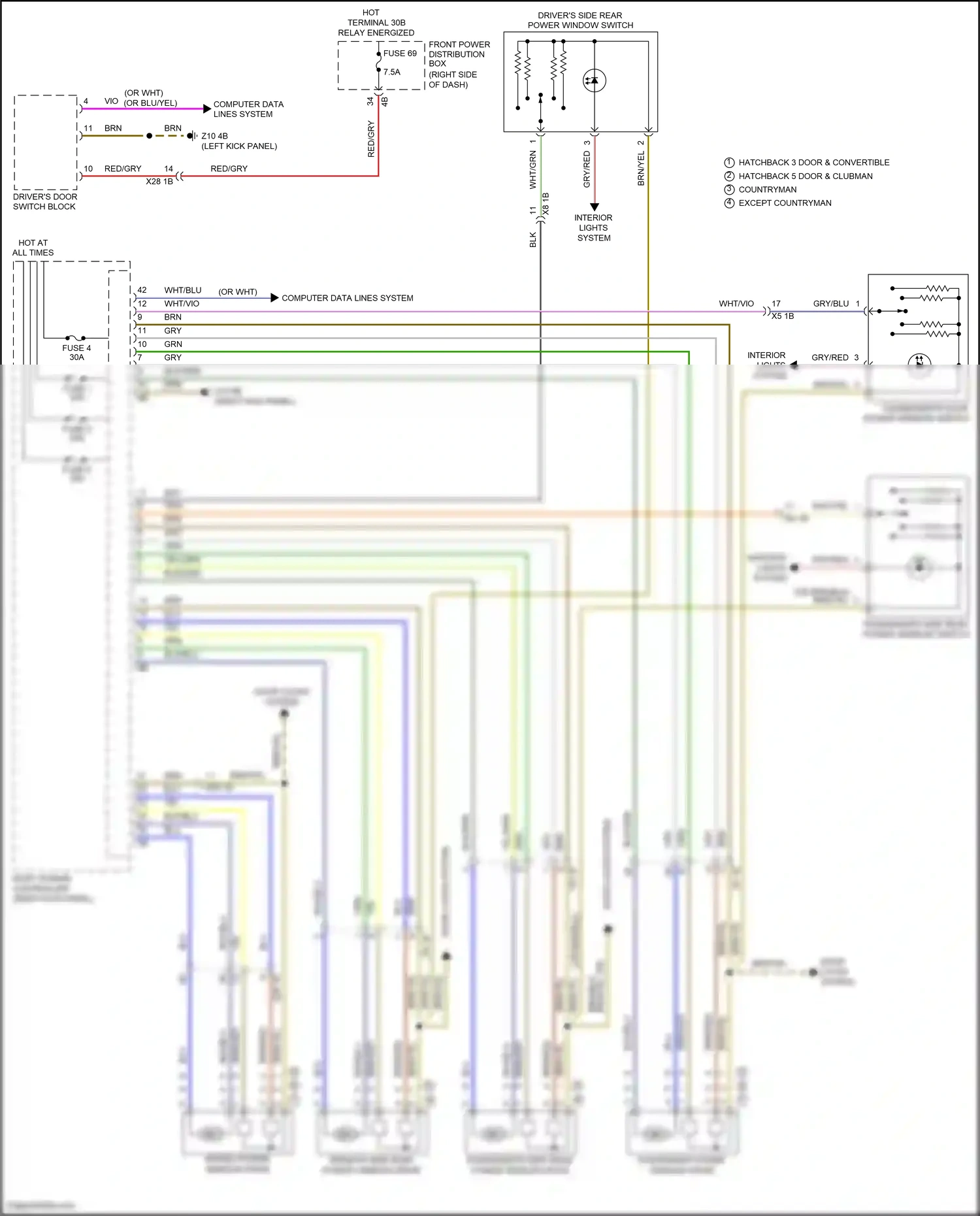 MINI Cooper S Clubman II (2015-2019) computer data lines system wiring diagram  (36 of 75)
