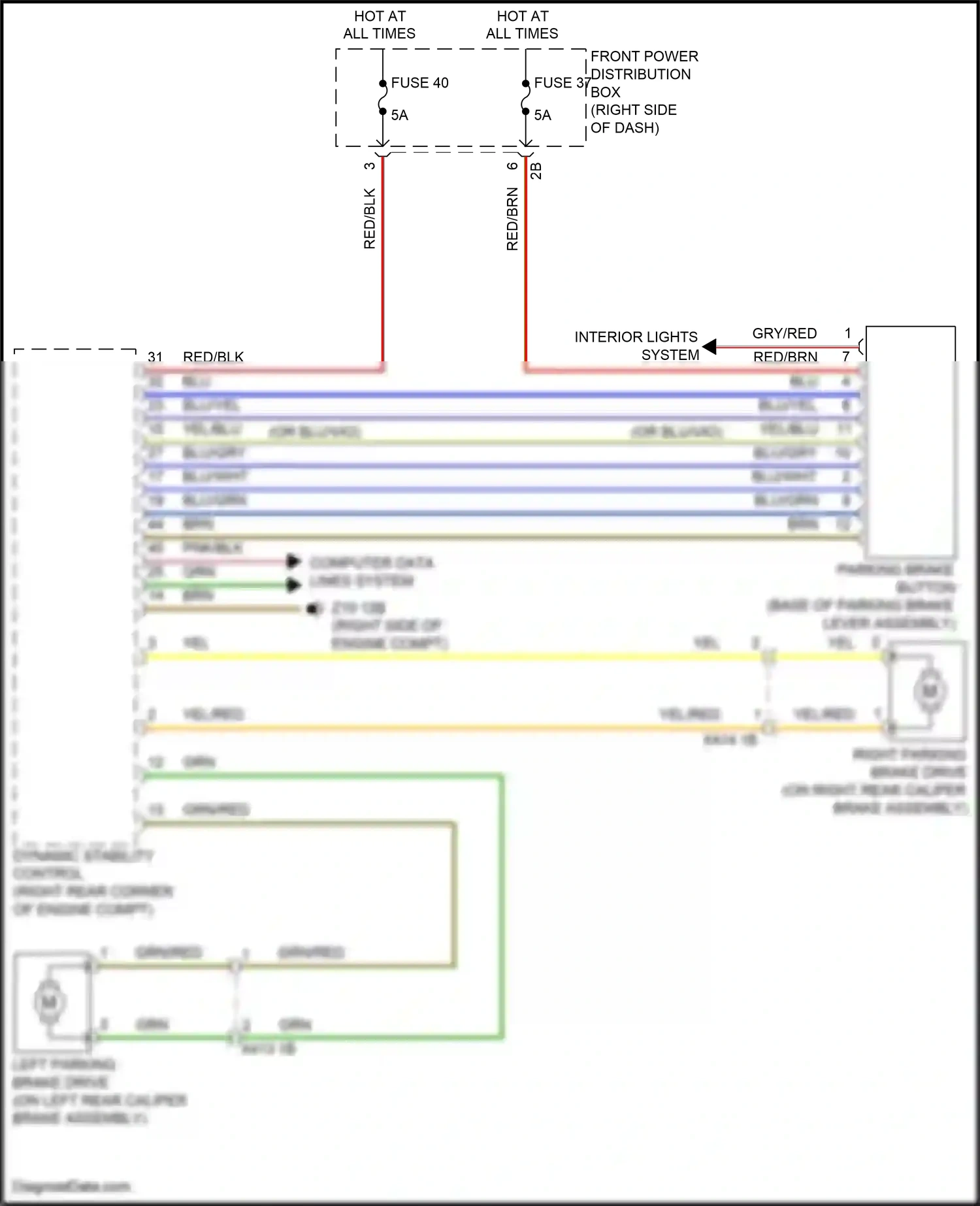 MINI Cooper S Clubman II (2015-2019) dynamic stability control wiring diagram  (2 of 2)